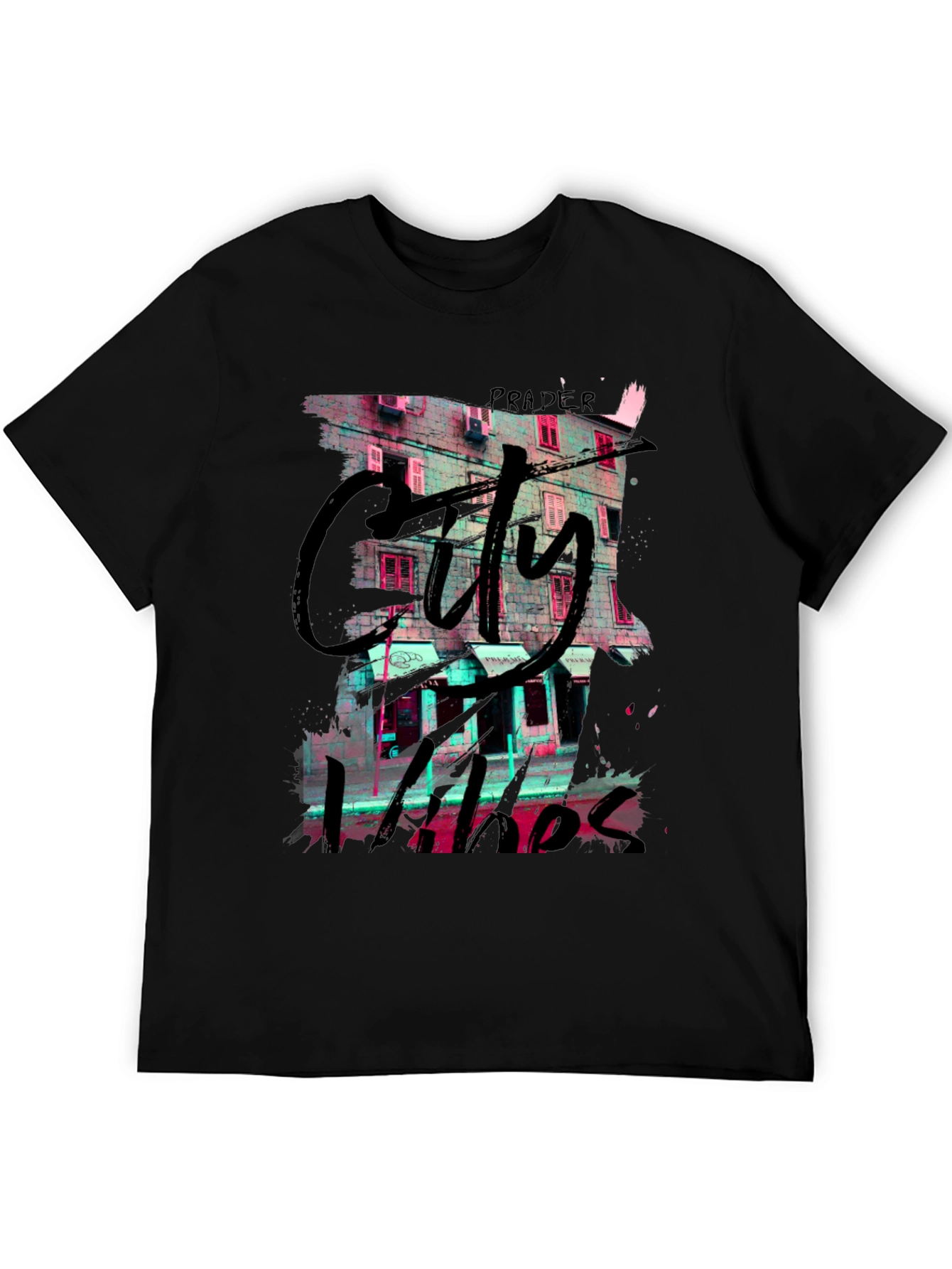 Black City Vibes Graphic T-Shirt - Black view 5