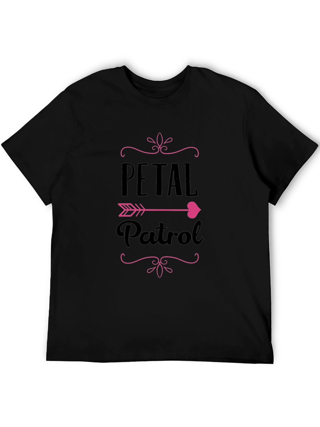 Black Petal Patrol Graphic Tee - Black Crew Neck T-Shirt view 5