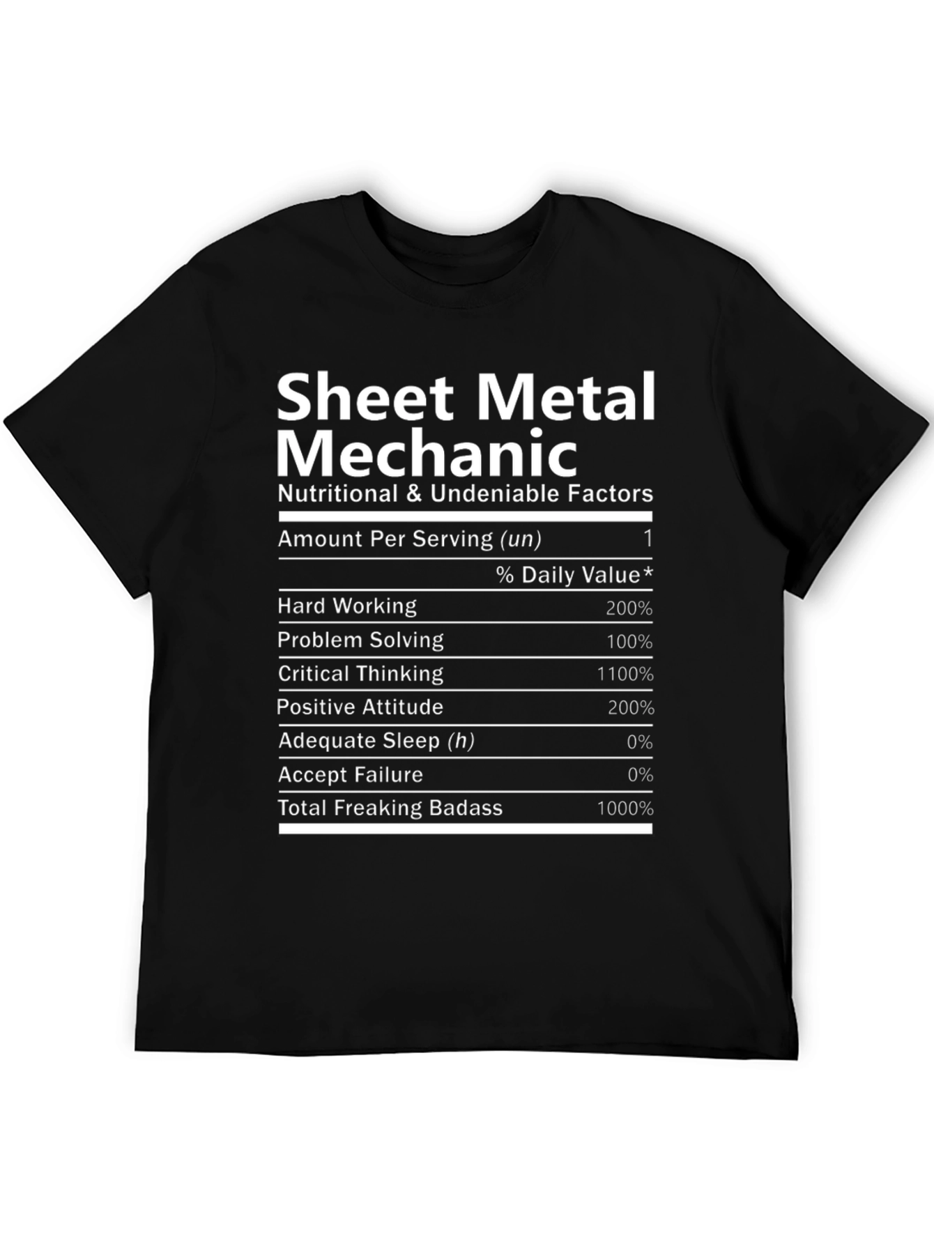 Black Sheet Metal Mechanic Novelty T-Shirt view 5