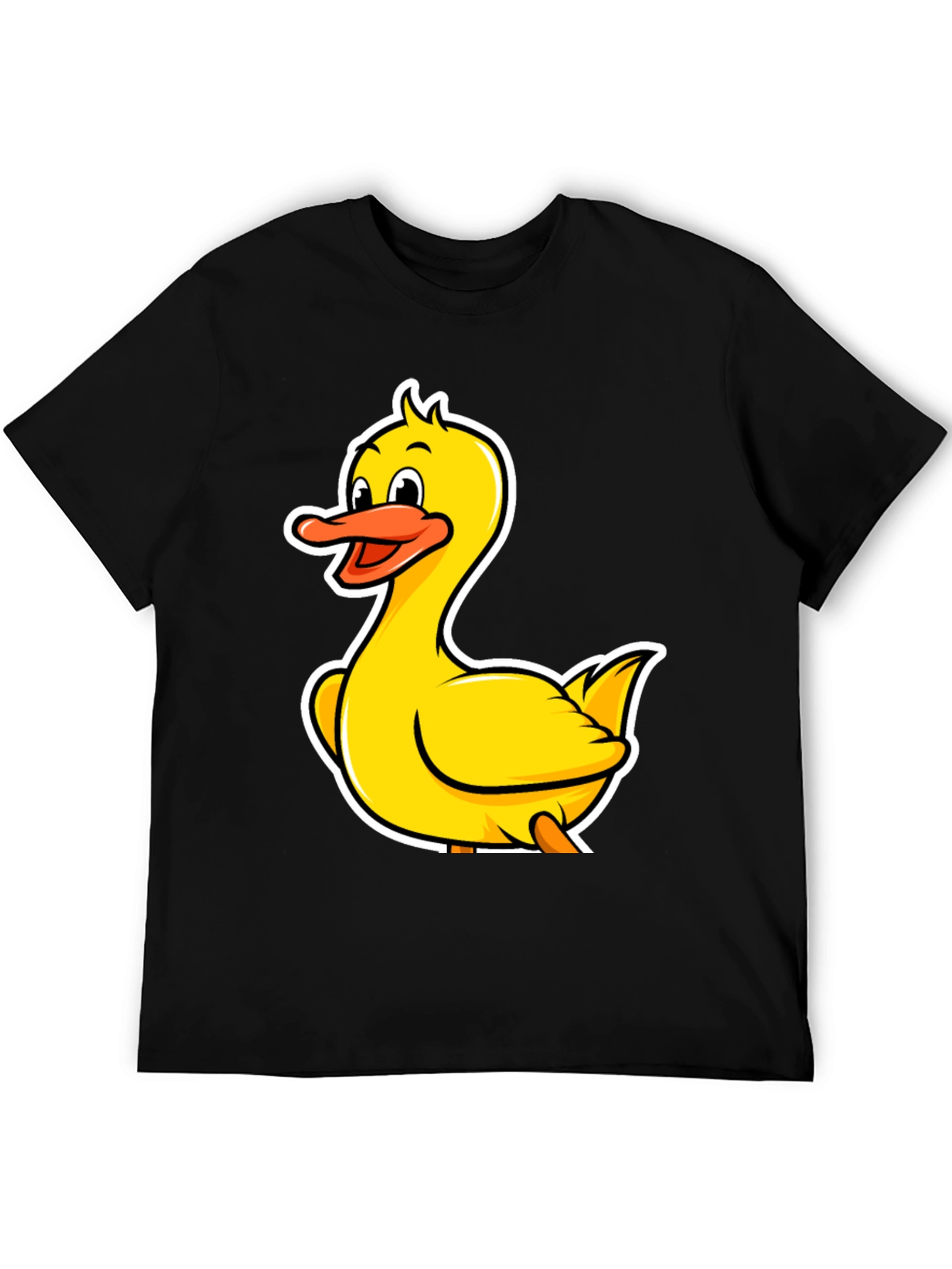 Black Duck Cartoon Black T-Shirt view 5