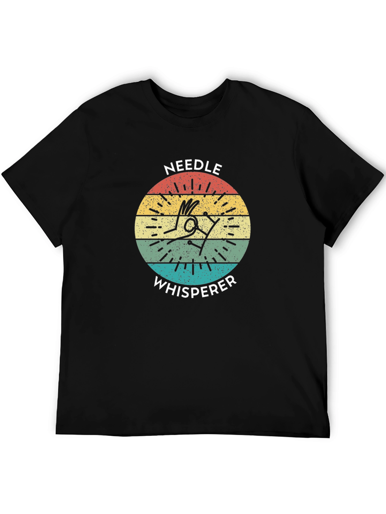Black Needle Whisperer Graphic T-Shirt - Black view 5