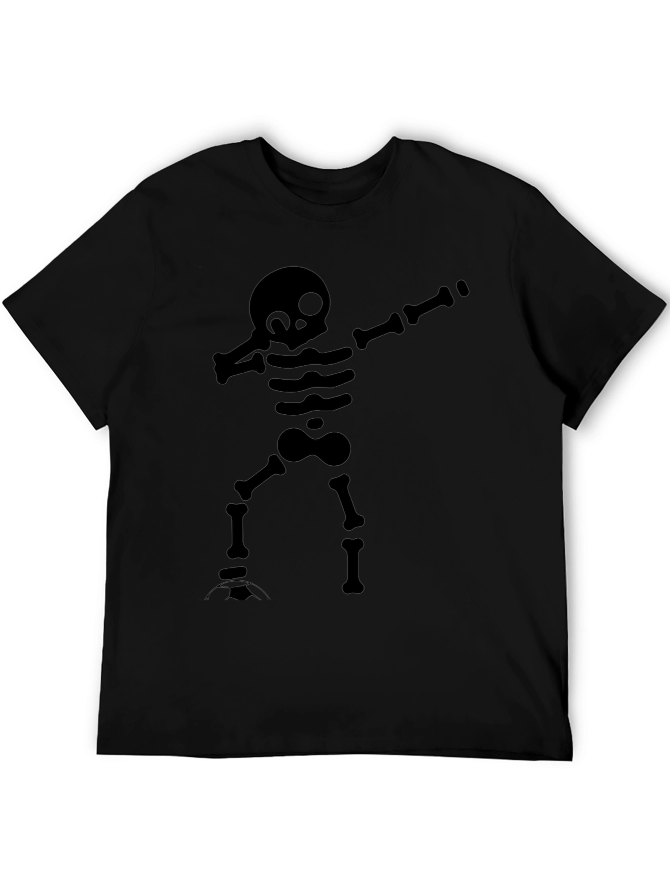 Black Skeleton Dab T-Shirt - Funny Halloween Tee view 5