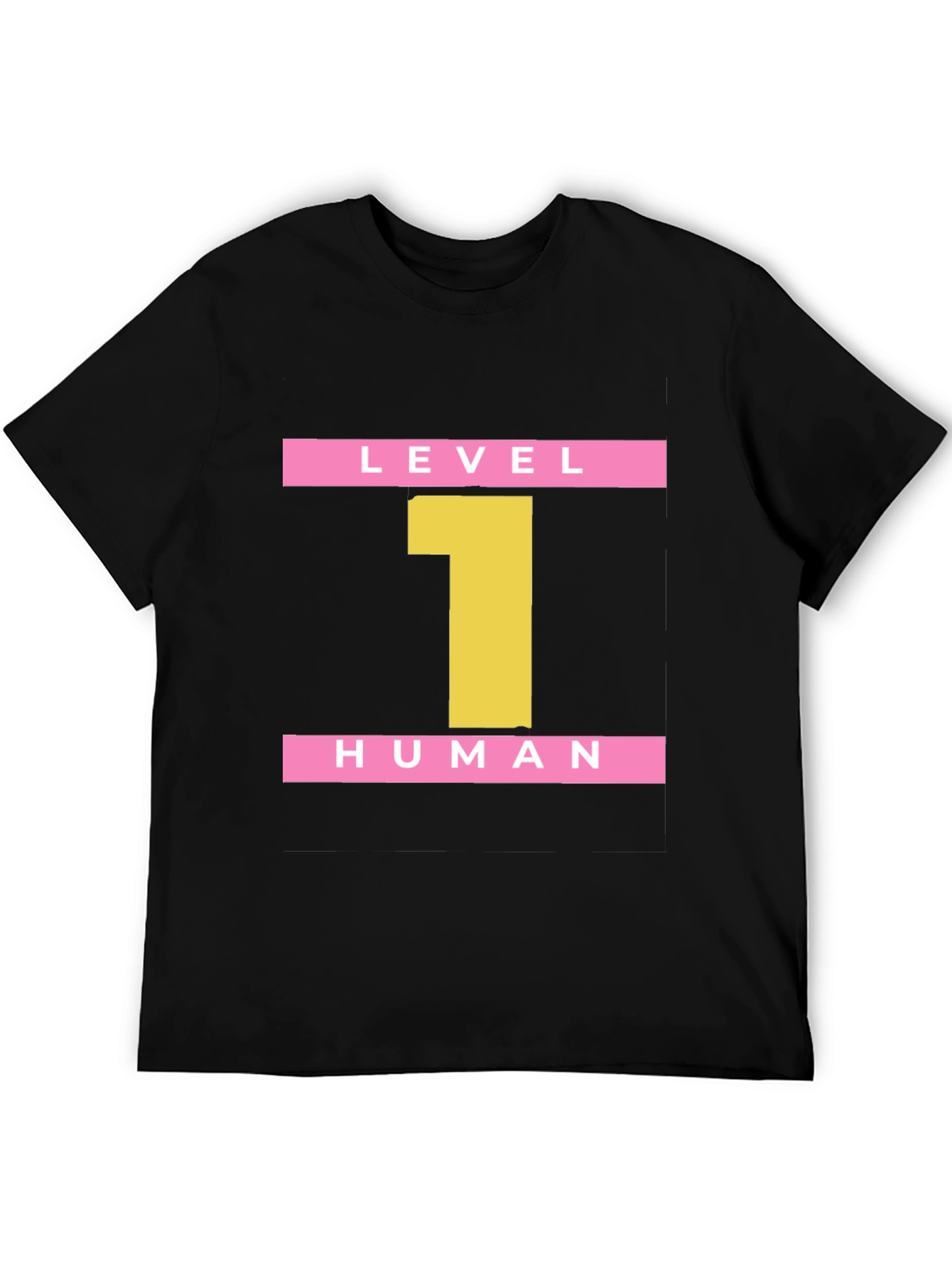 Black Level 1 Human Black Graphic Tee view 5