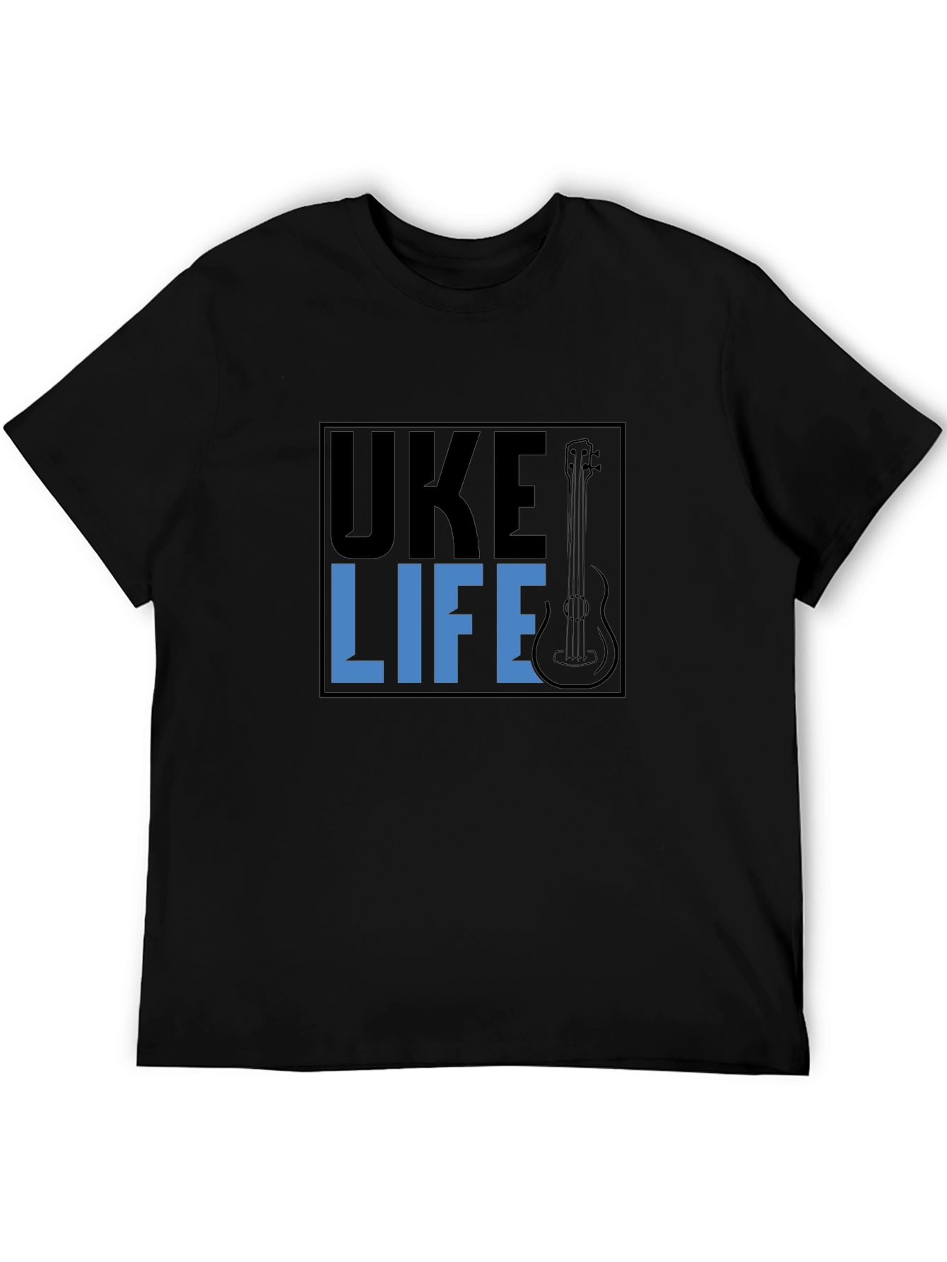 Black Uke Life Graphic T-Shirt - Ukulele Lover Tee view 5