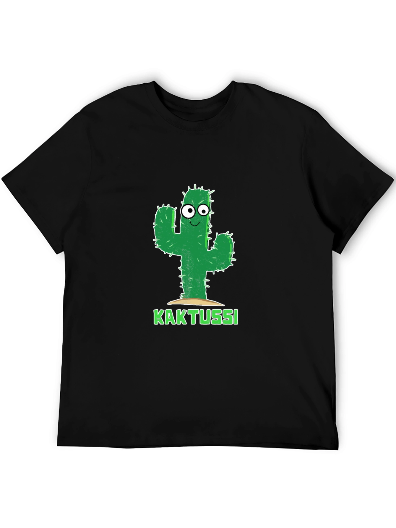 Black Funny Cactus T-Shirt - Kaktussi Design view 5