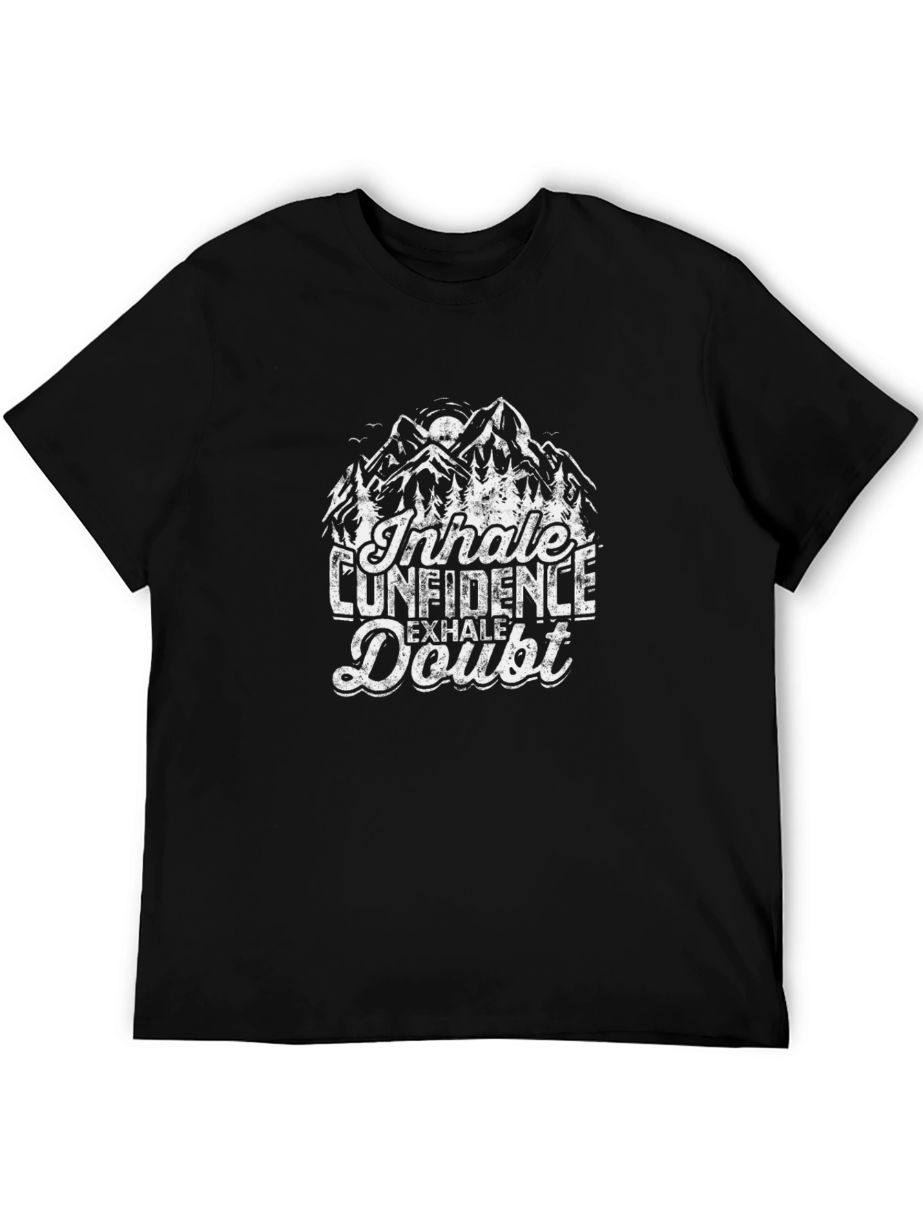 Black Inhale Confidence T-Shirt - Motivational Tee view 5