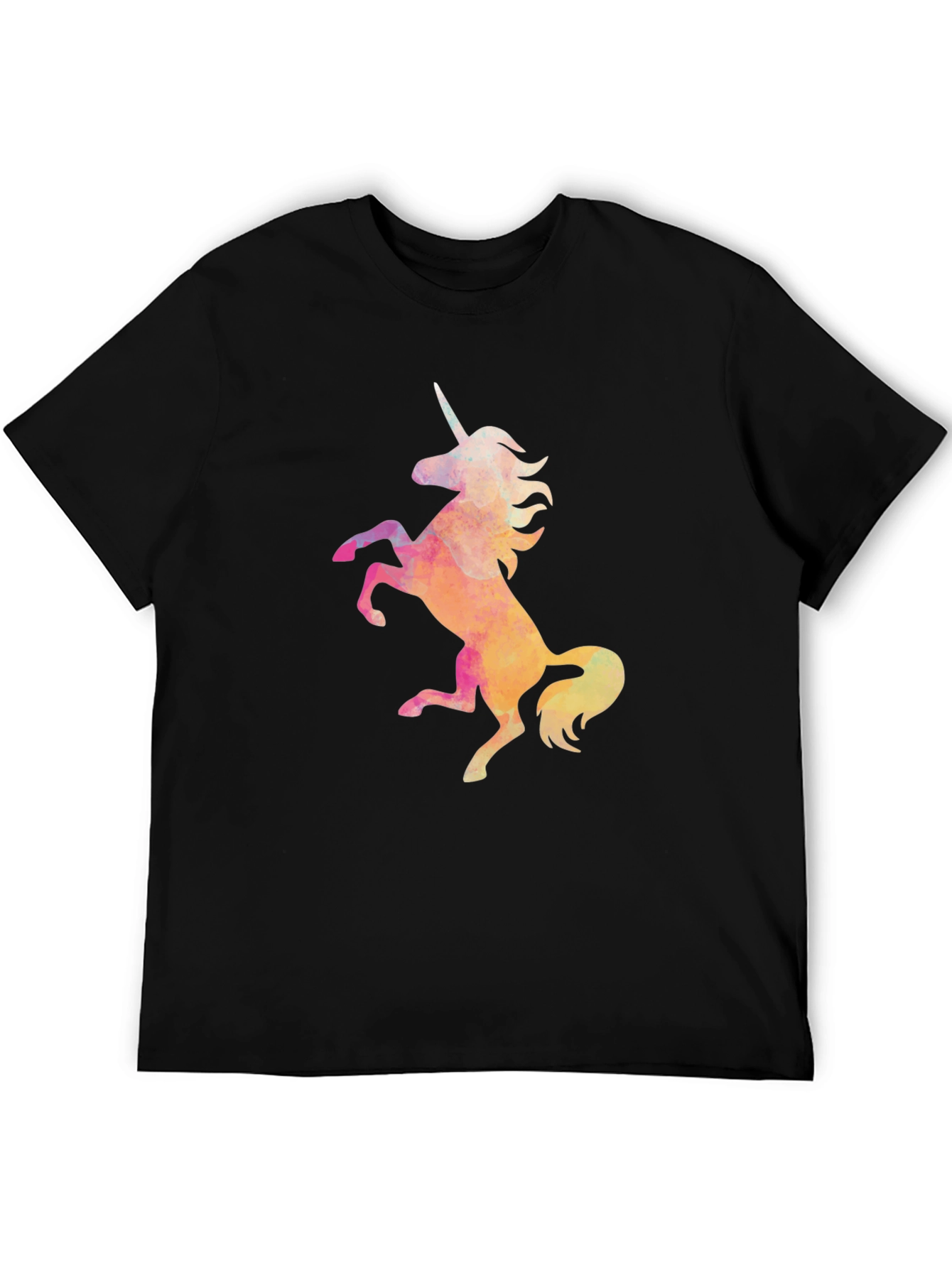 Black Unicorn Graphic Black T-Shirt view 5