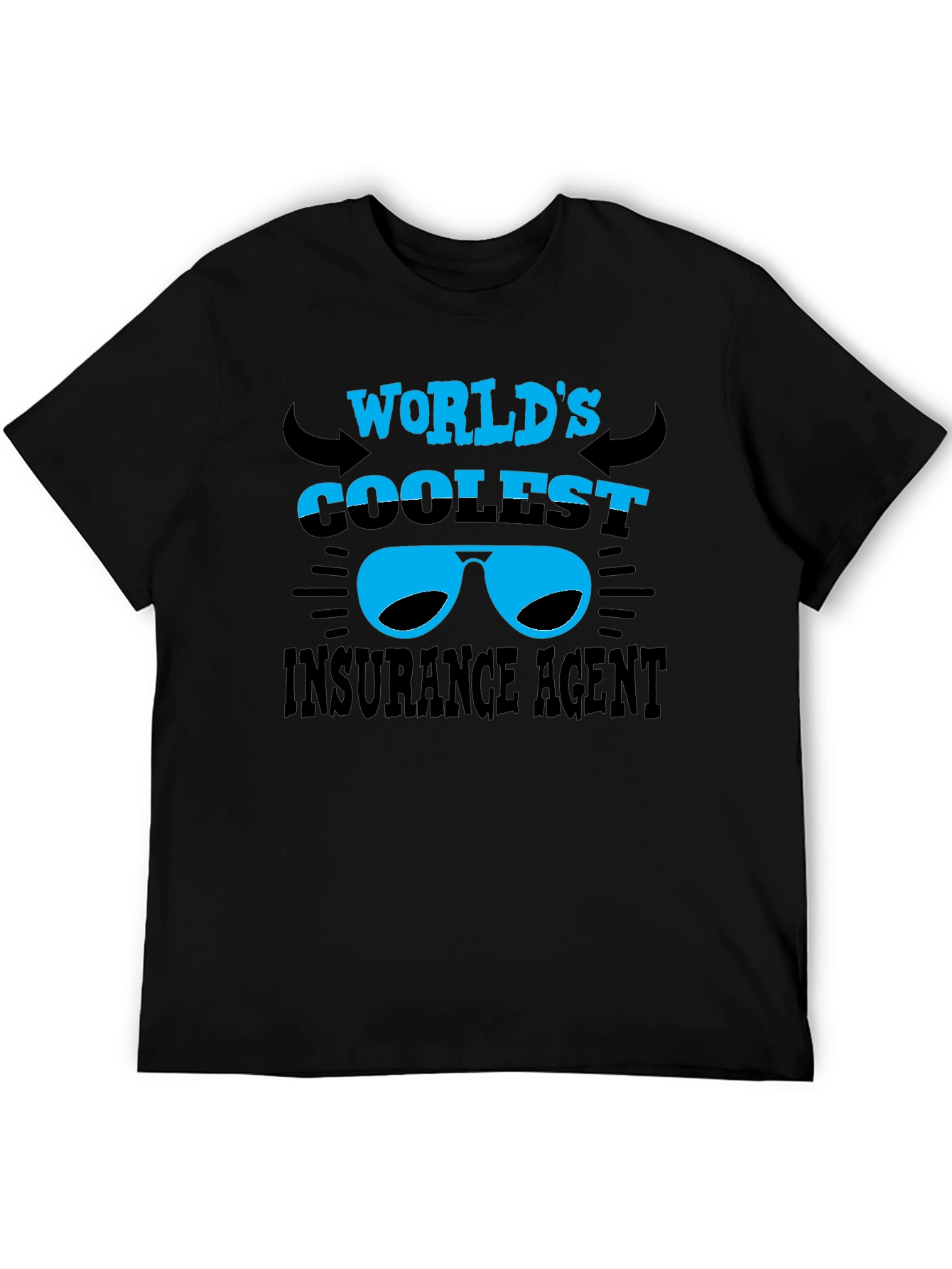 Black Coolest Insurance Agent T-Shirt view 5