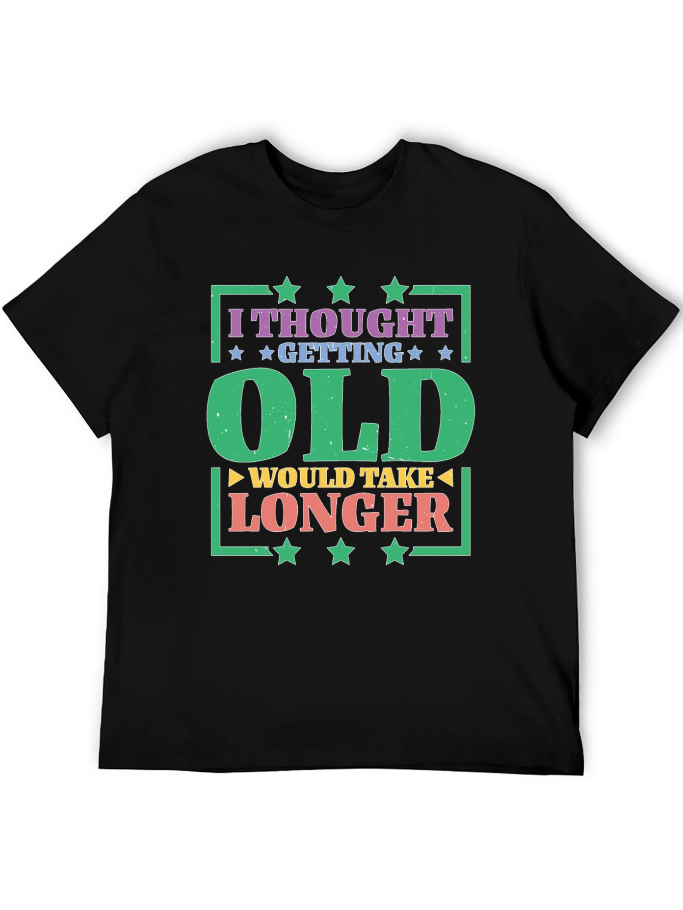 Black Funny Getting Old T-Shirt view 5
