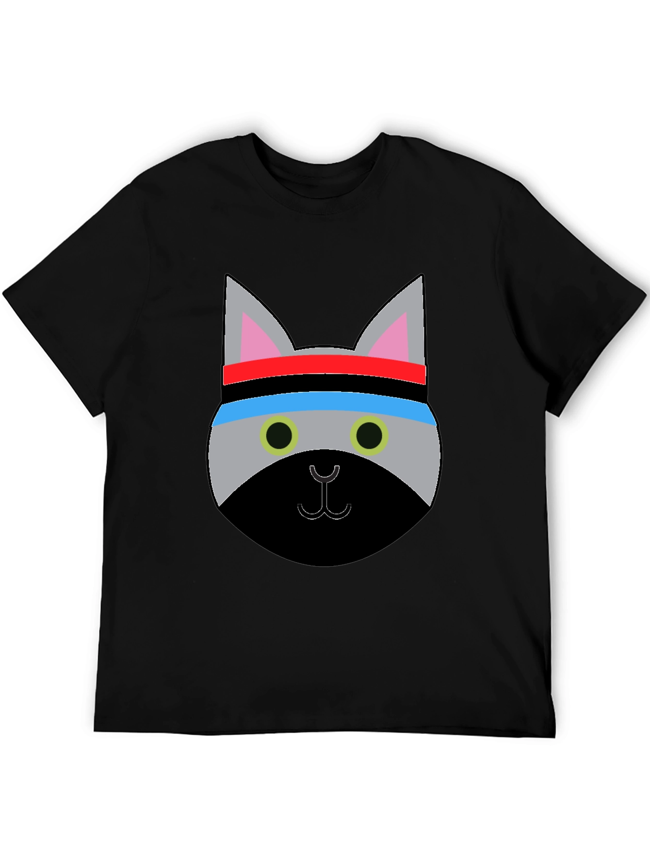Black Cool Cat Workout T-Shirt - Funny Graphic Tee view 5
