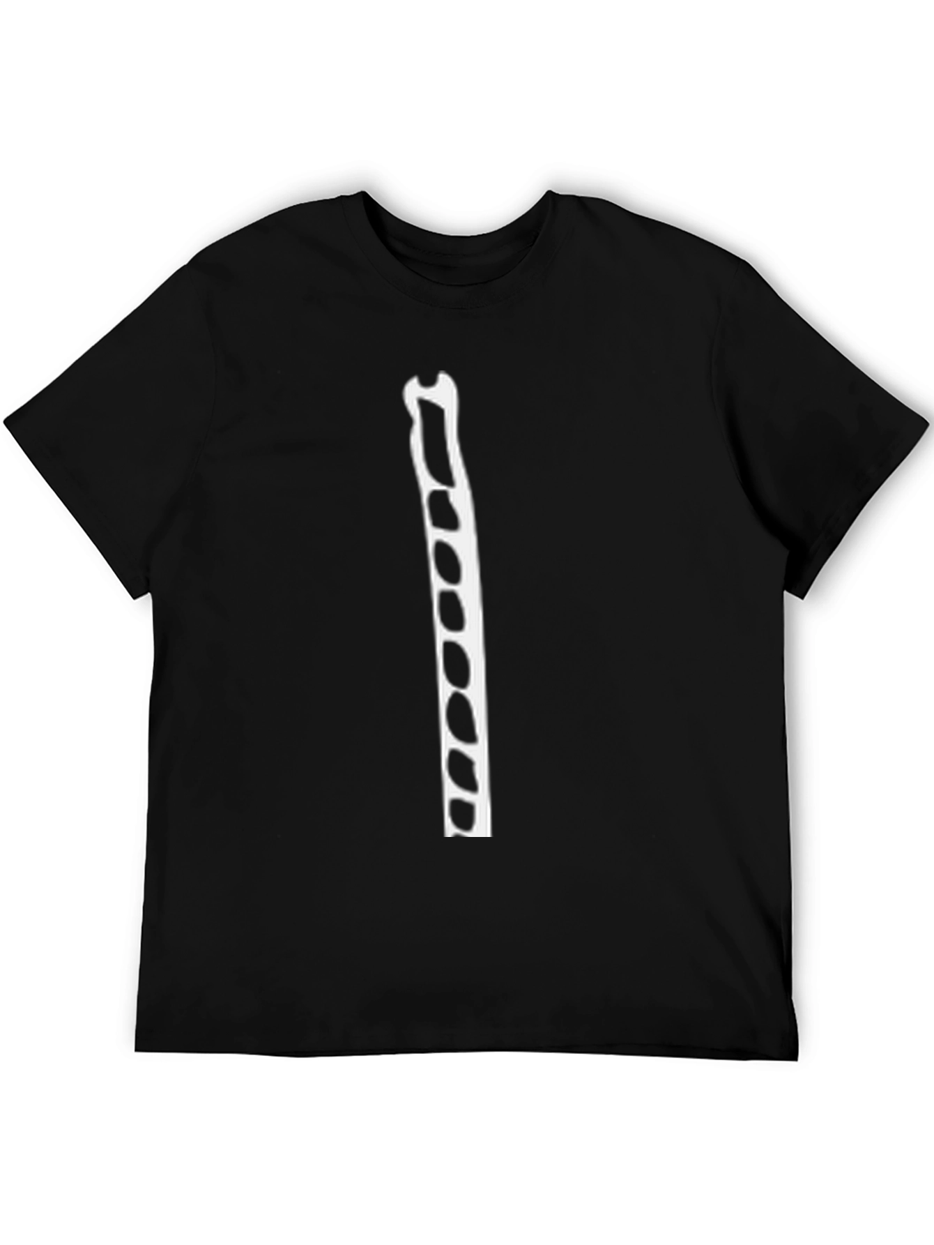Black Black T-Shirt with Spine Print view 5
