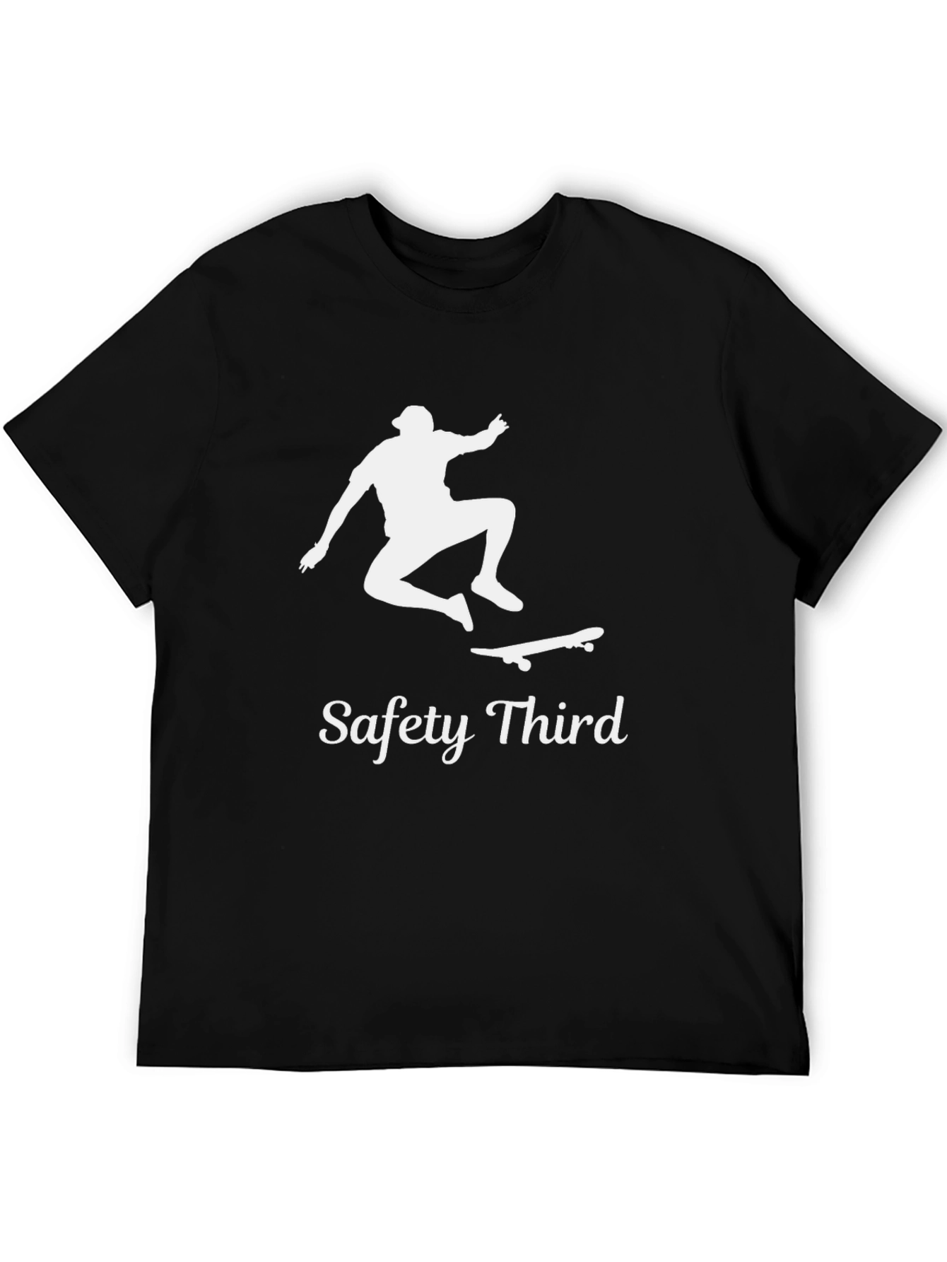 Black Safety Third Skateboard Graphic T-Shirt view 5