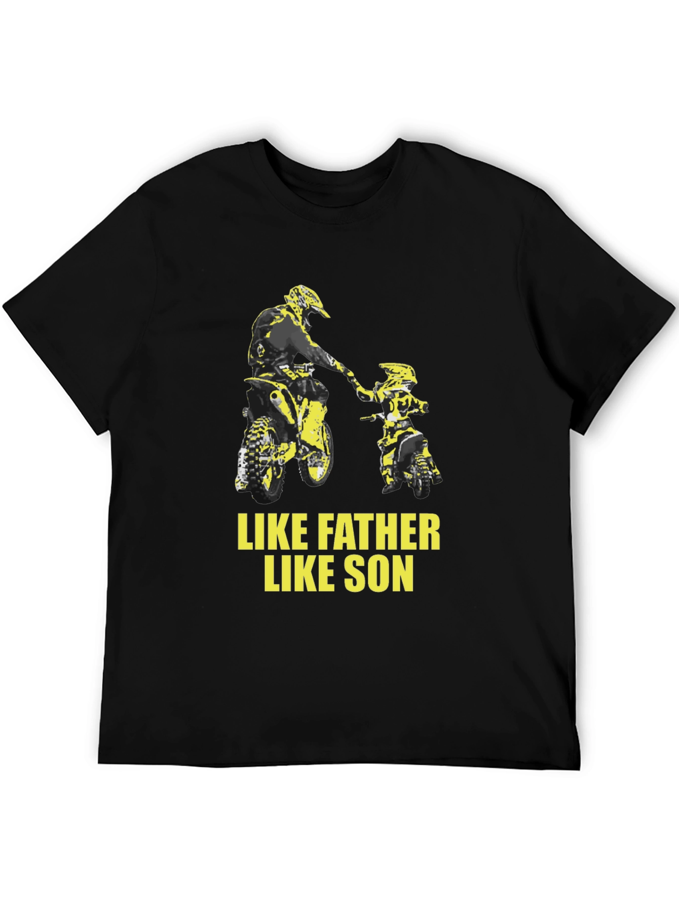 Black Like Father Like Son Motocross Graphic Tee view 5