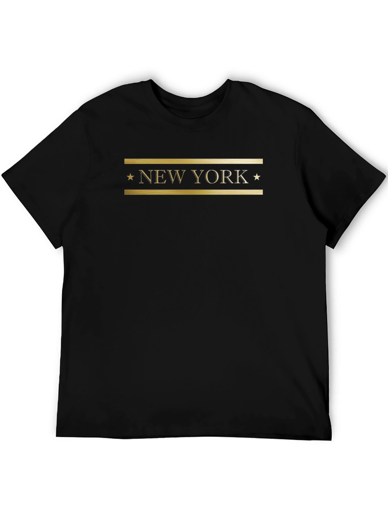 Black New York Graphic Print Crew Neck T-Shirt view 5