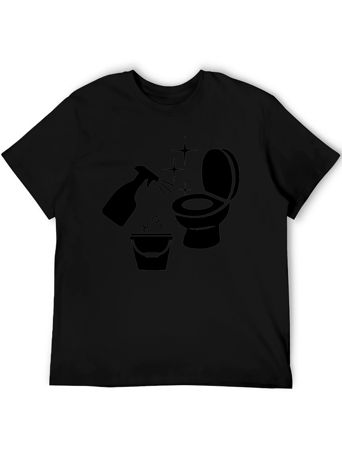 Black Cleaning Crew T-Shirt - Funny Janitor Gift view 5