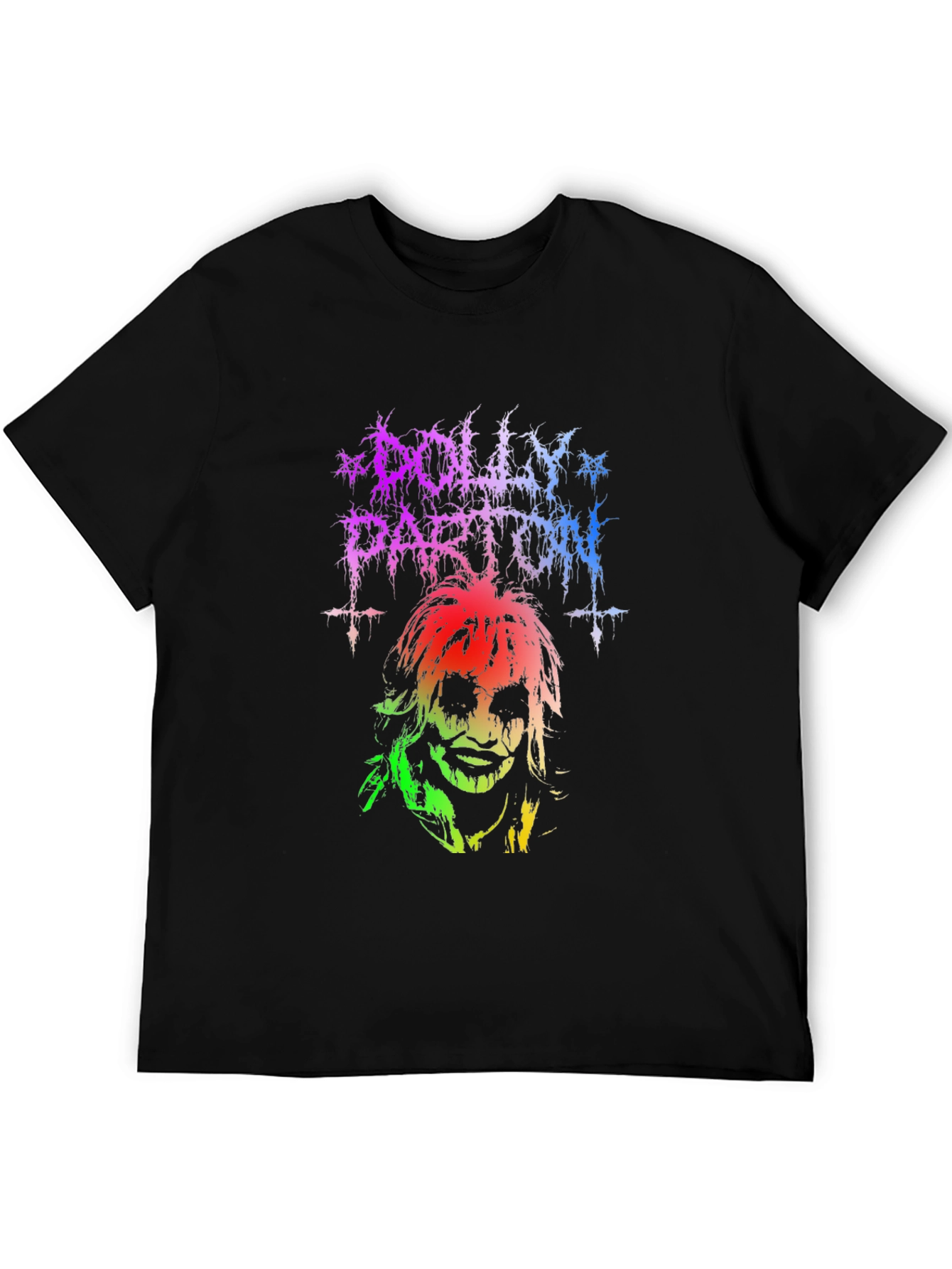 Black Dolly Parton Heavy Metal T-Shirt - Unisex view 5