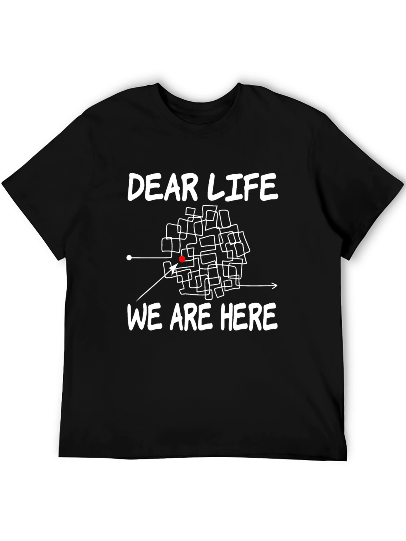 Black Dear Life We Are Here Black T-Shirt view 5