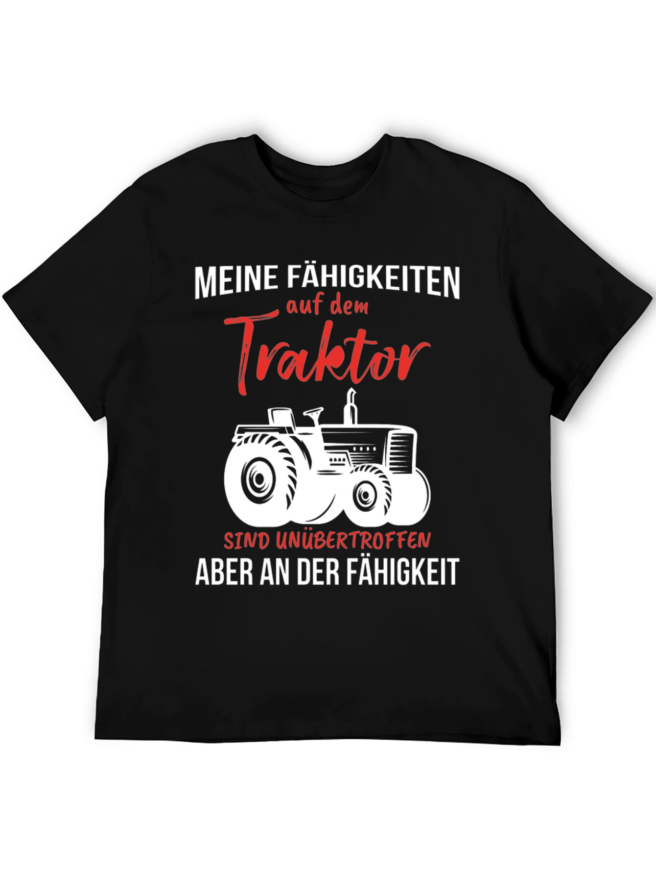 Black Tractor Skills Graphic Tee - Farm Life Shirt view 5