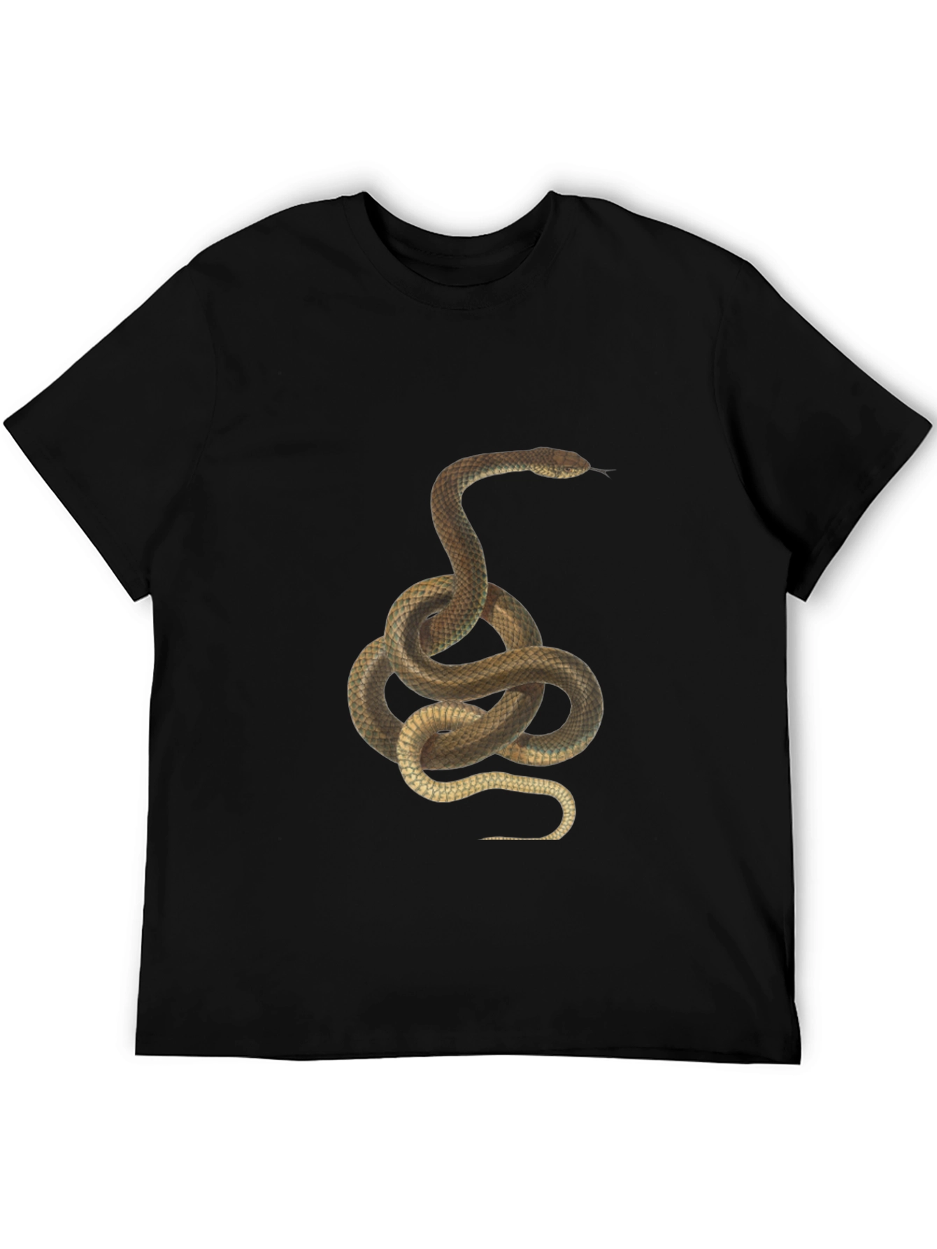 Black Snake Graphic Print T-Shirt - Classic Black Tee view 5