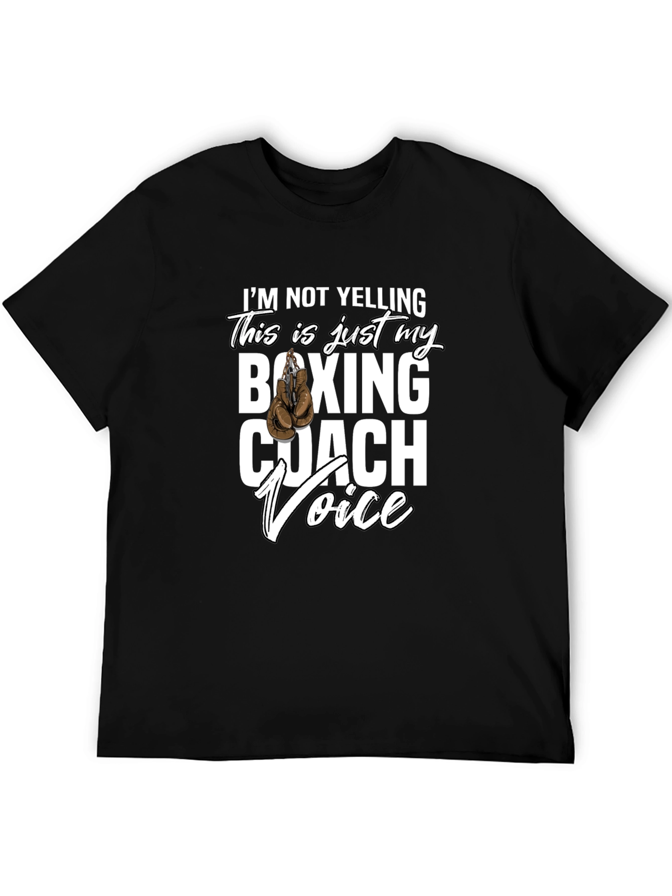 Black Boxing Coach Voice T-Shirt Funny Gift view 5