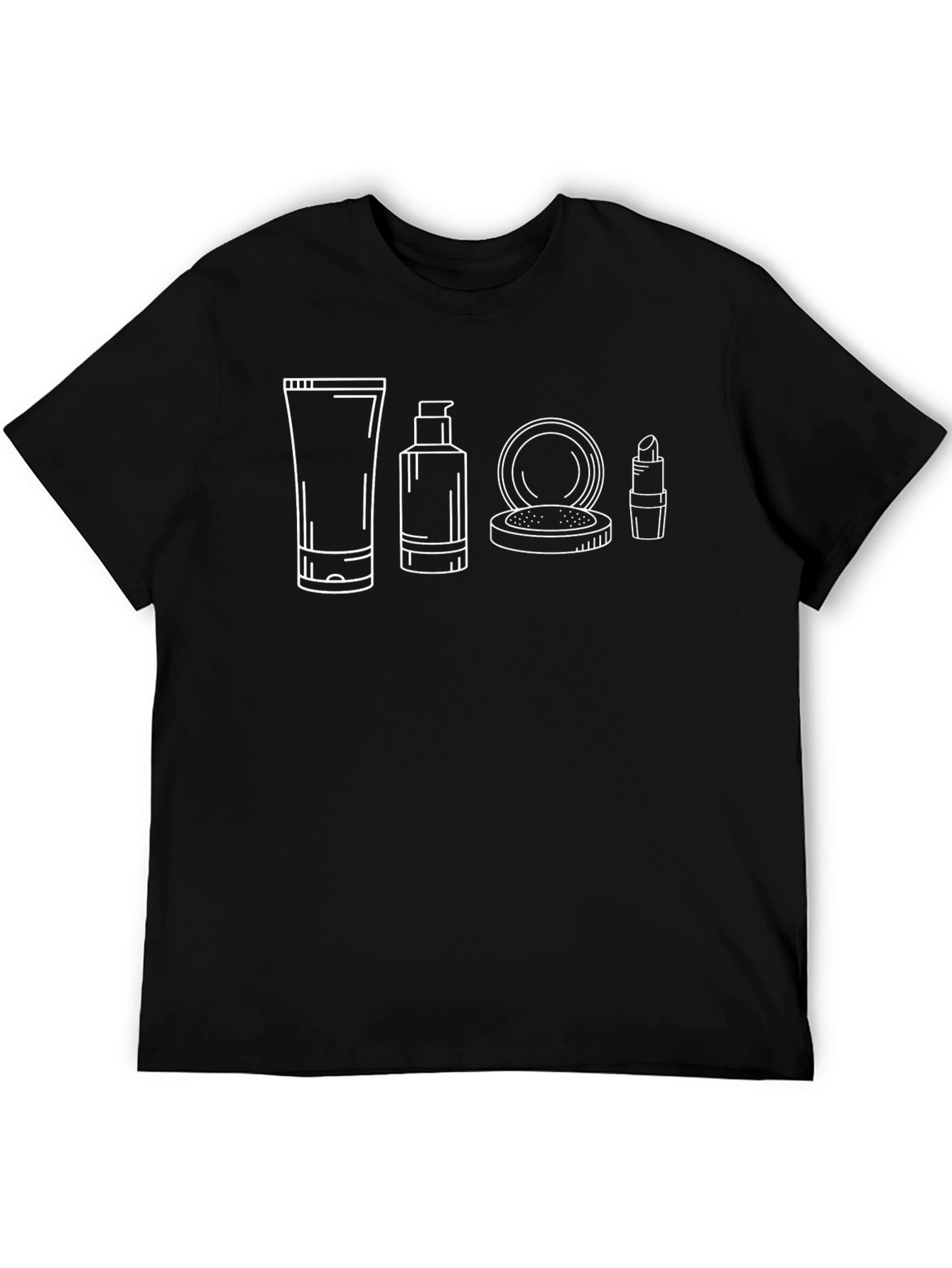 Black Cosmetic Icons Graphic T-Shirt view 5