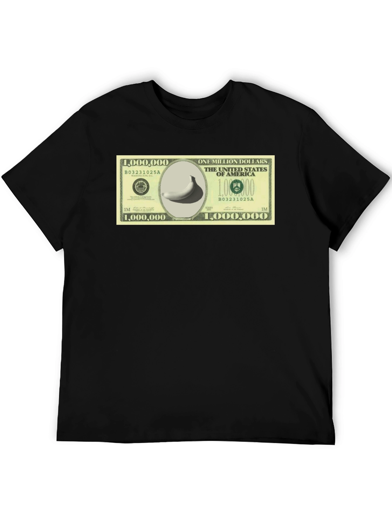 Black Million Dollar Banana T-Shirt - Funny Novelty Tee view 5