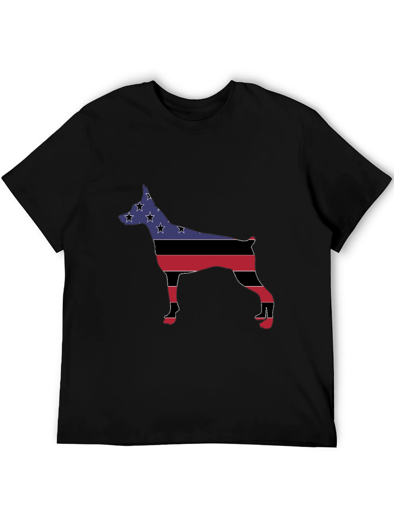 Black Patriotic Dog Silhouette Tee view 5