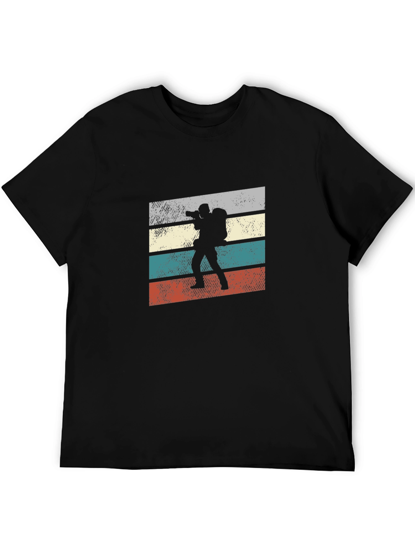 Black Retro Photographer T-Shirt - Vintage Style Camera Shirt view 5