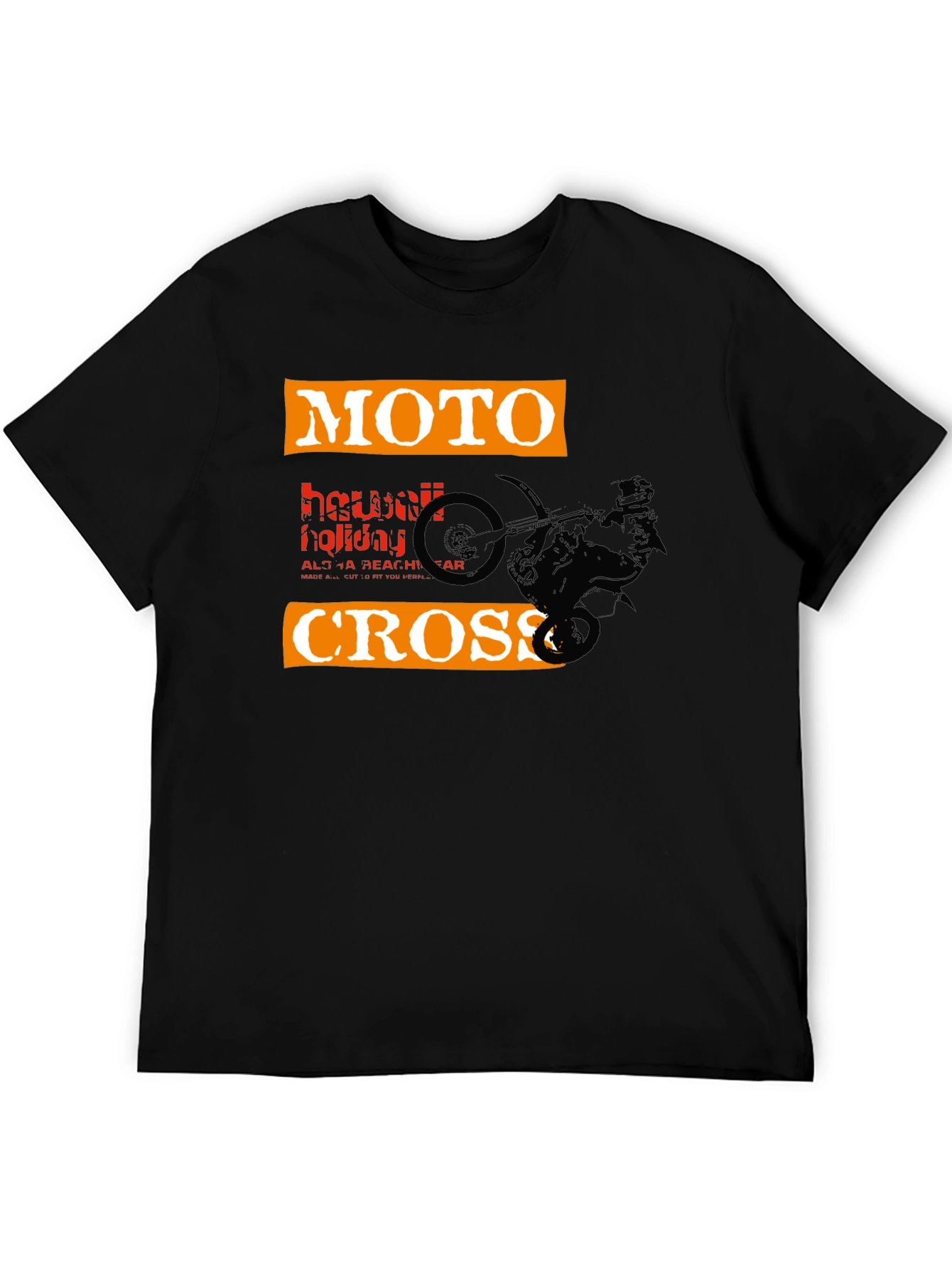 Black Moto Cross Graphic Tee - Black view 5