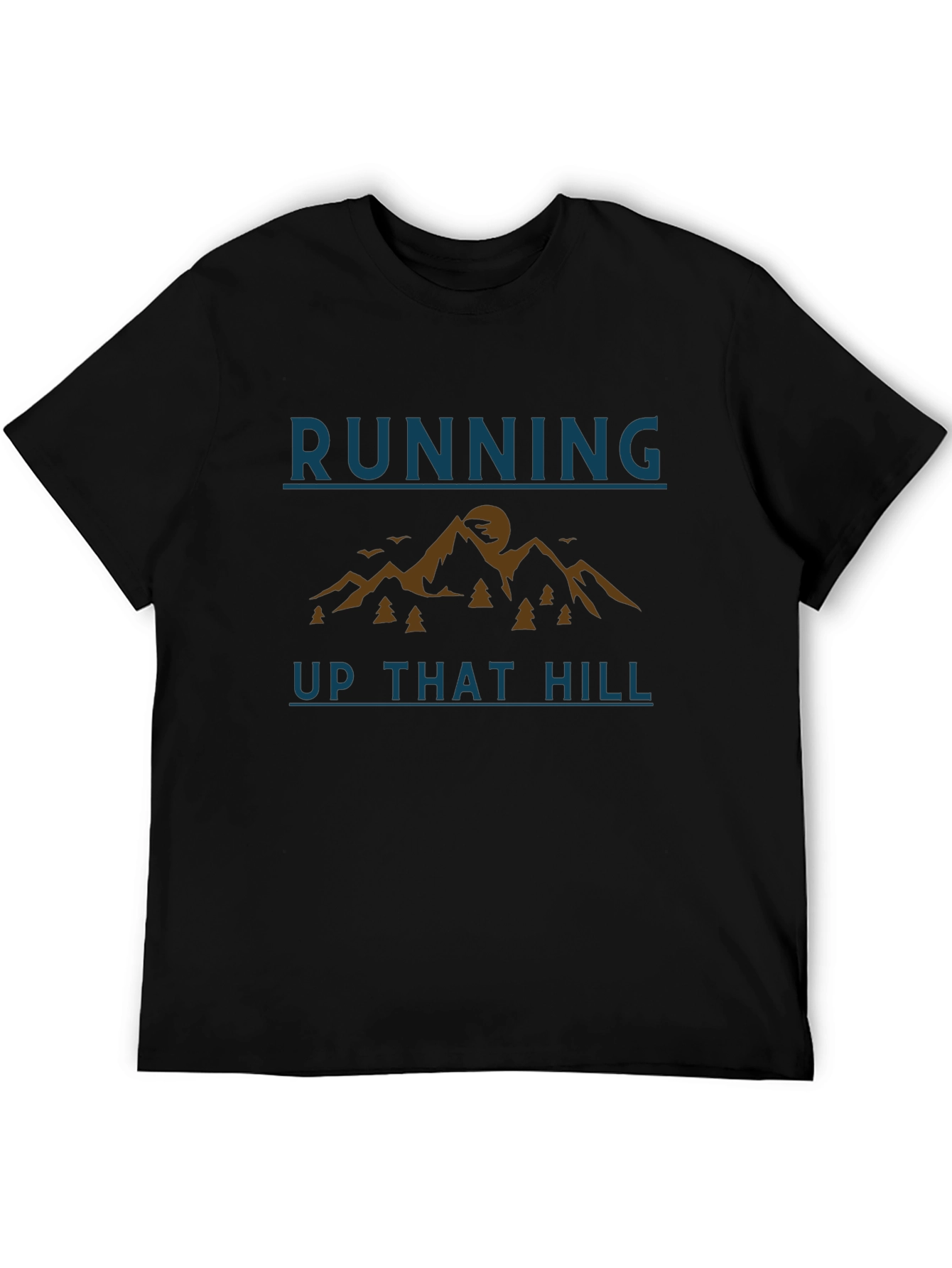 Black Running Up That Hill Black Graphic Tee view 5