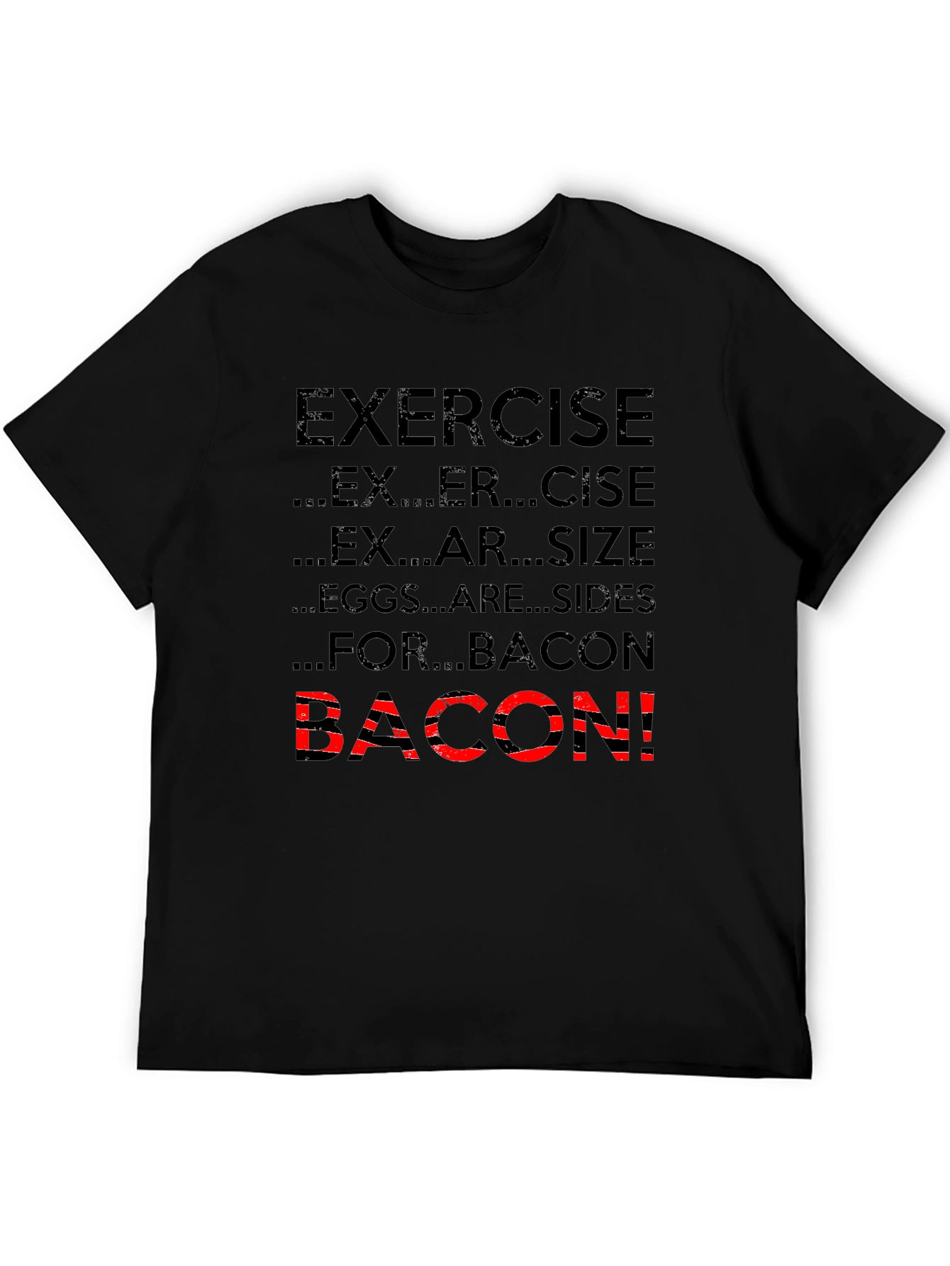 Bacon Exercise T-Shirt Funny Gym Tee - 5