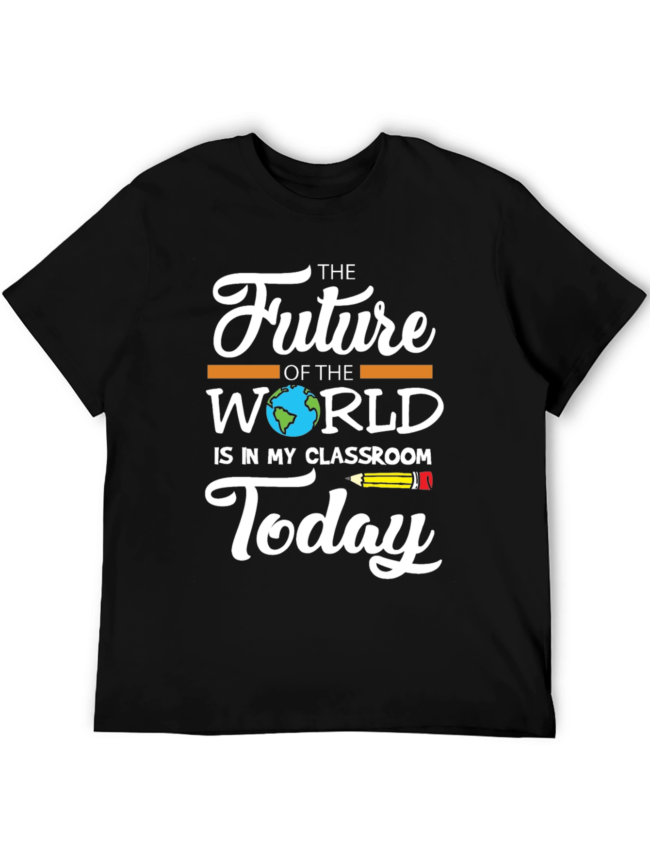 Black The Future World Classroom T-Shirt view 5