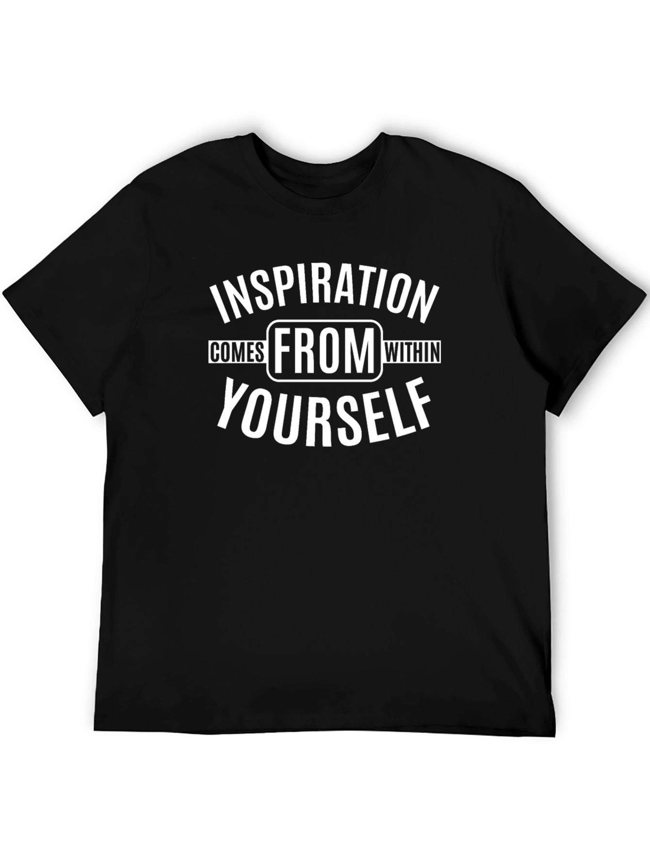Black Inspirational Black T-Shirt - Motivation Inside view 5