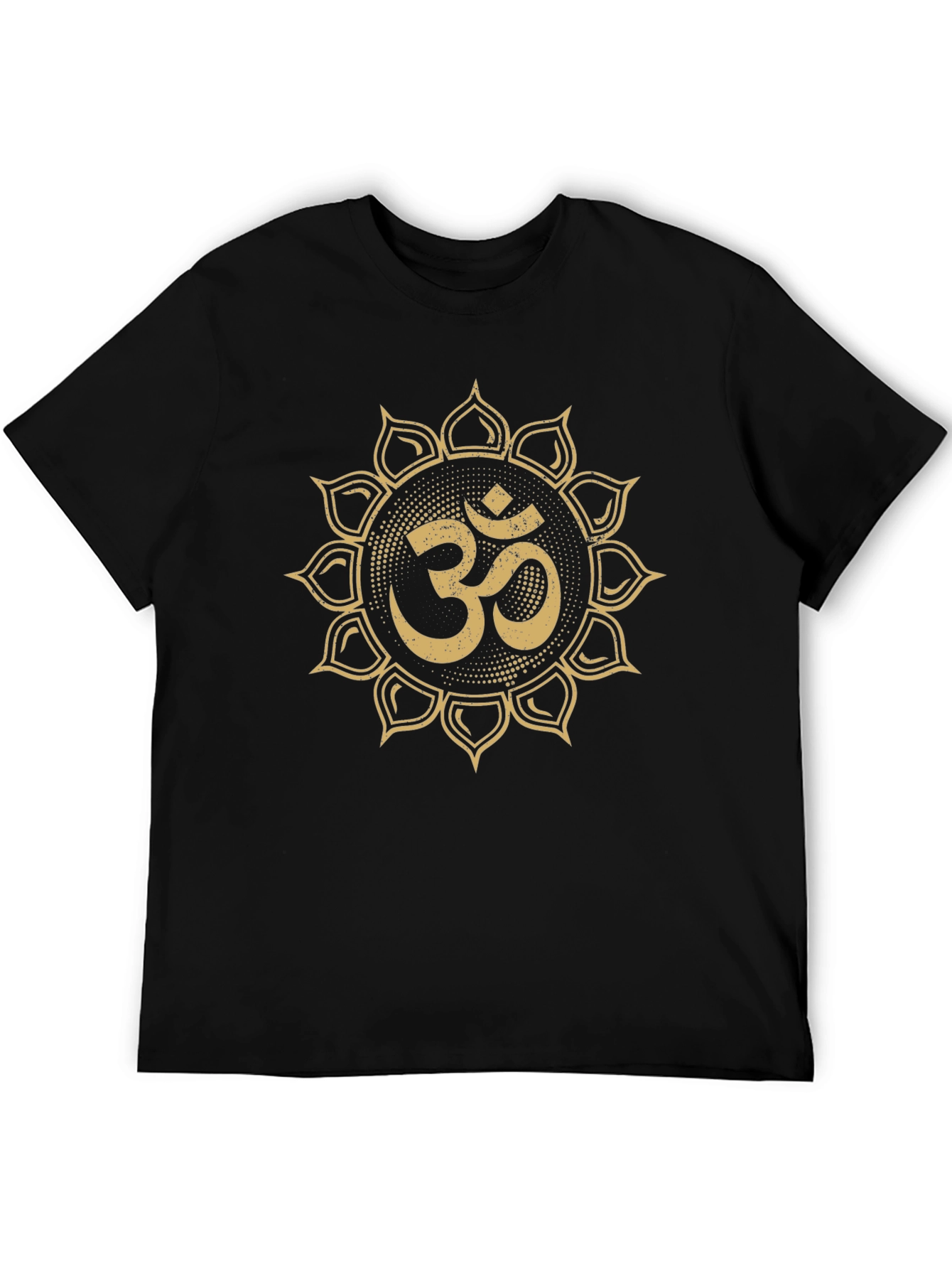 Black Om Symbol Mandala Graphic T-Shirt - Stylish Yoga Tee view 5