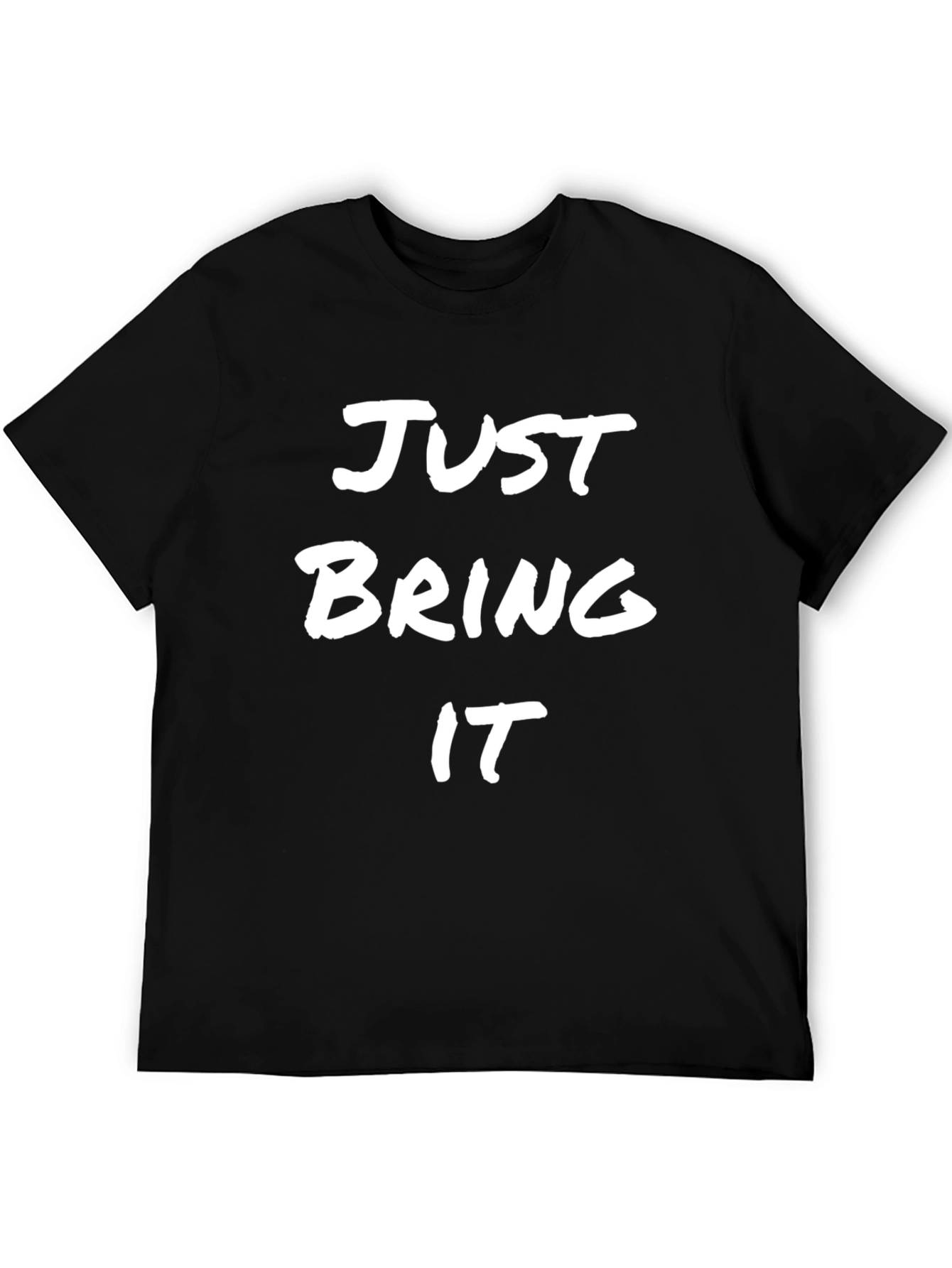 Black Just Bring It Black Graphic Tee view 5