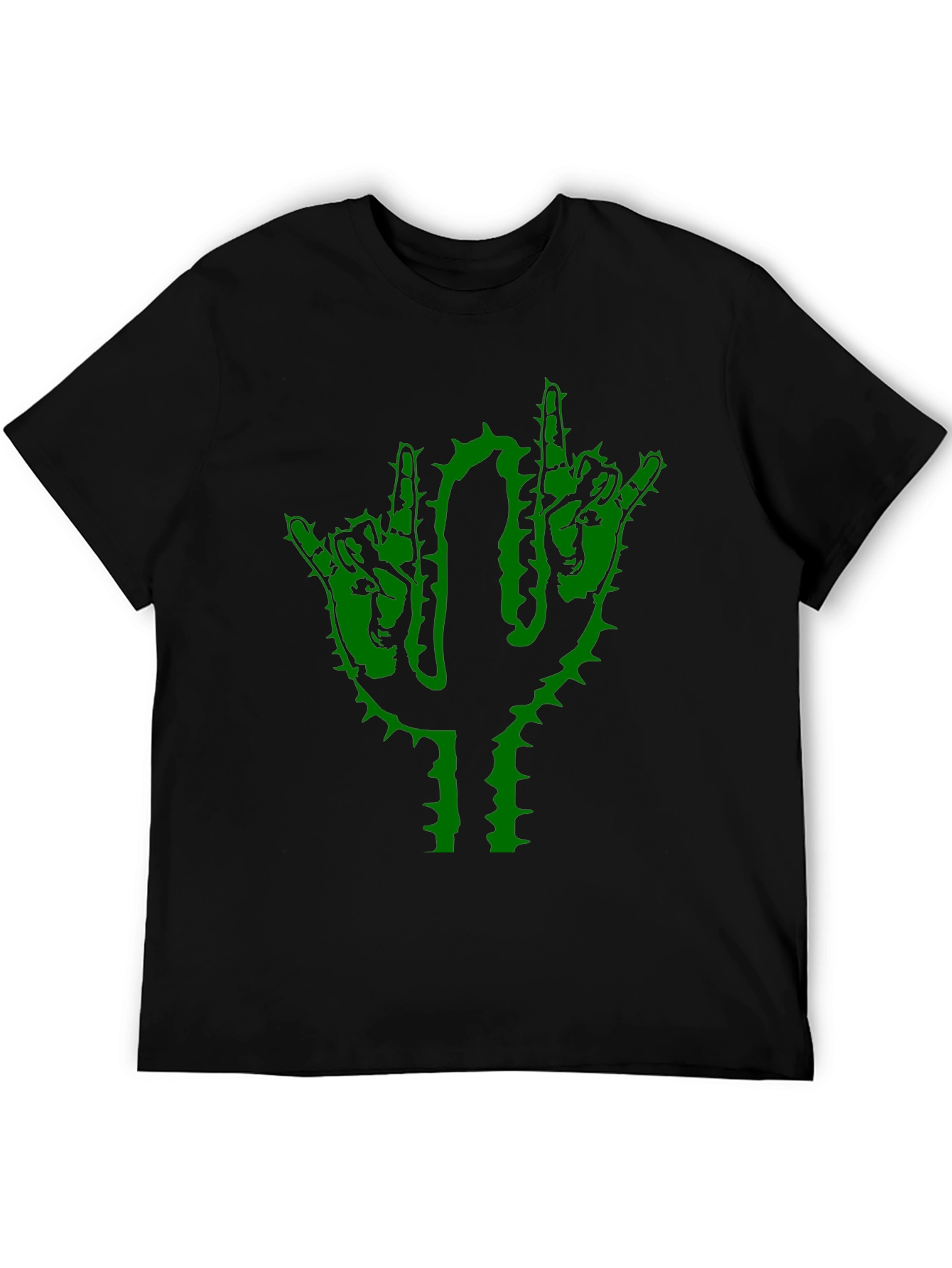 Black Cactus Rock On Graphic T-Shirt view 5