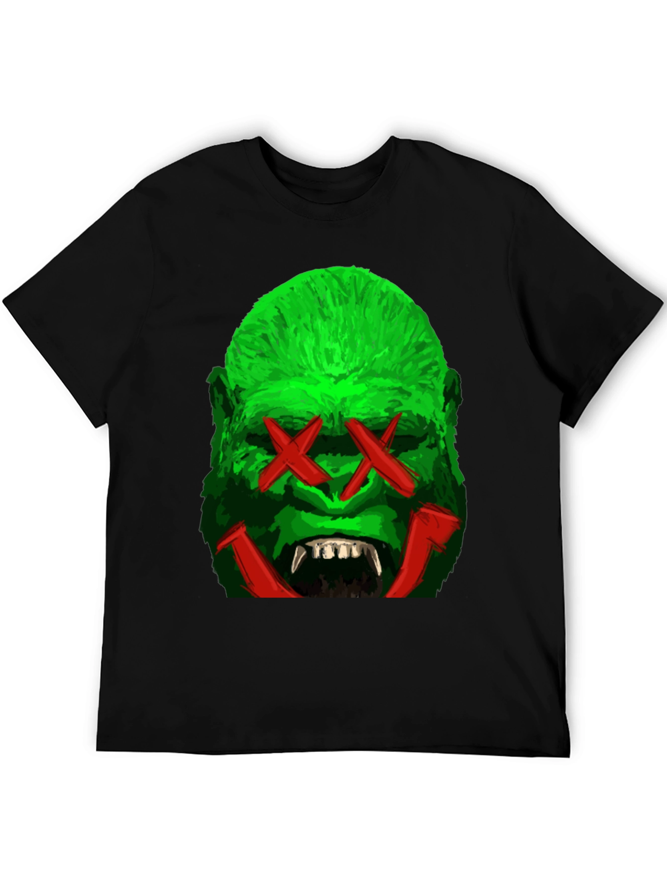Black Green Gorilla Graphic Tee view 5