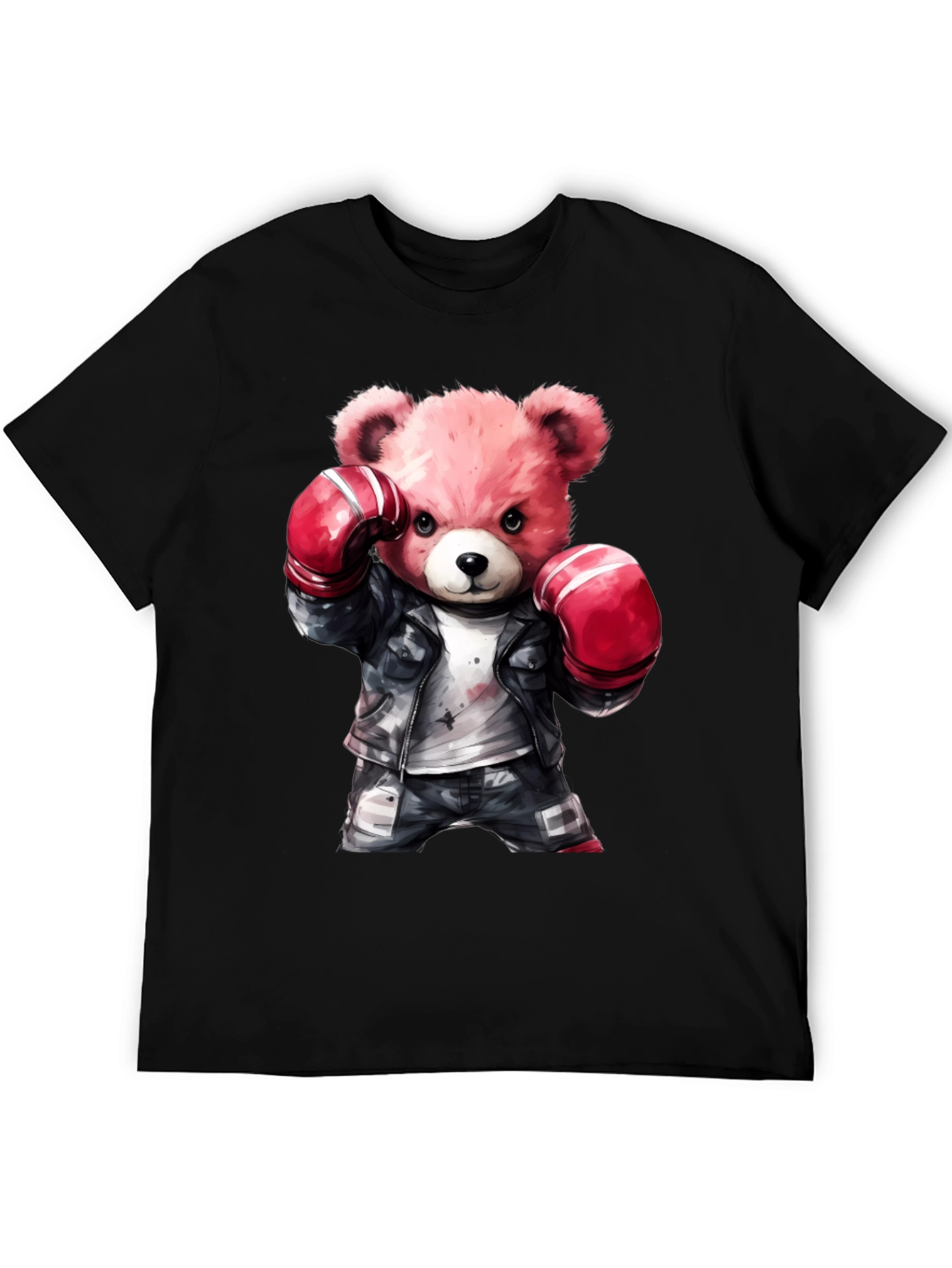 Black Boxing Bear Graphic Tee - Punchy Style view 5