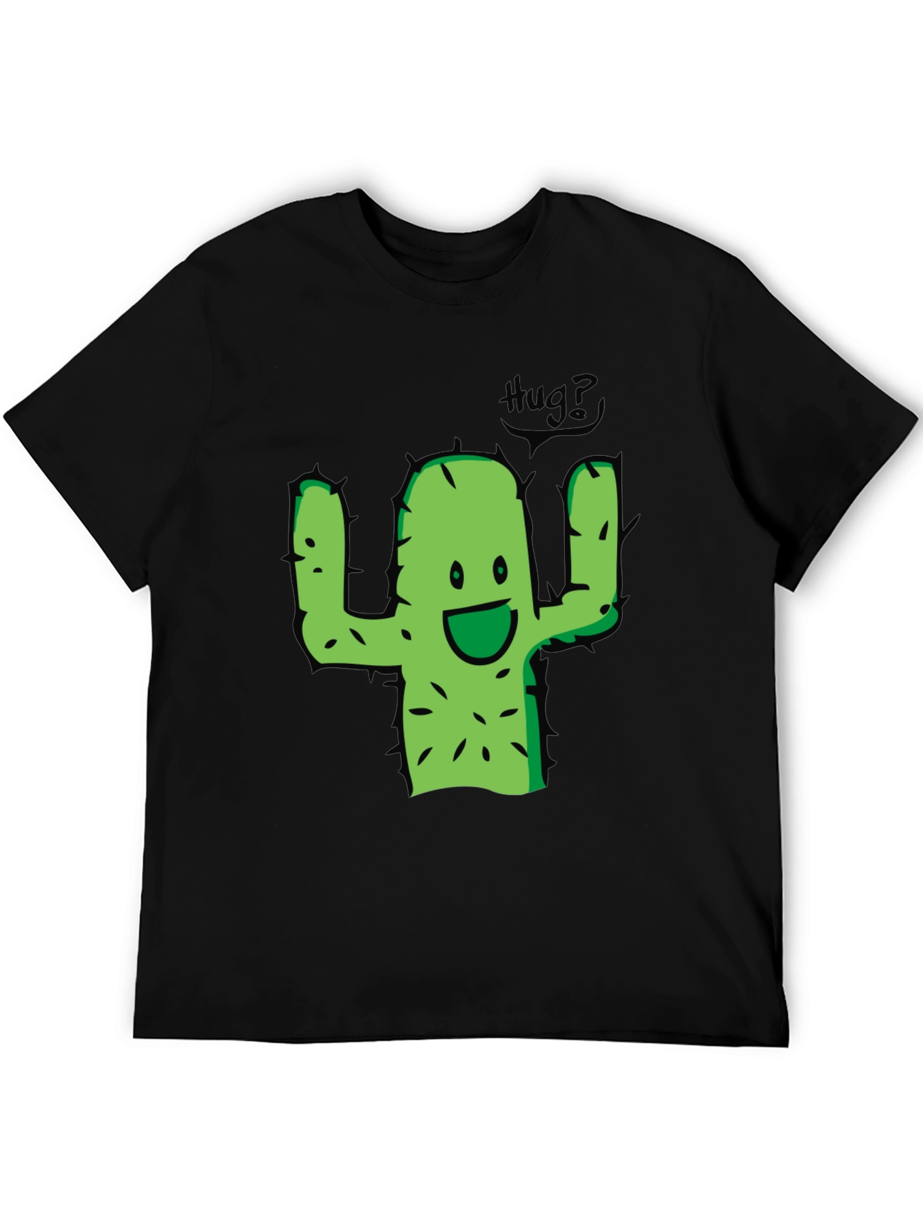 Black Hug Me Cactus T-Shirt view 5