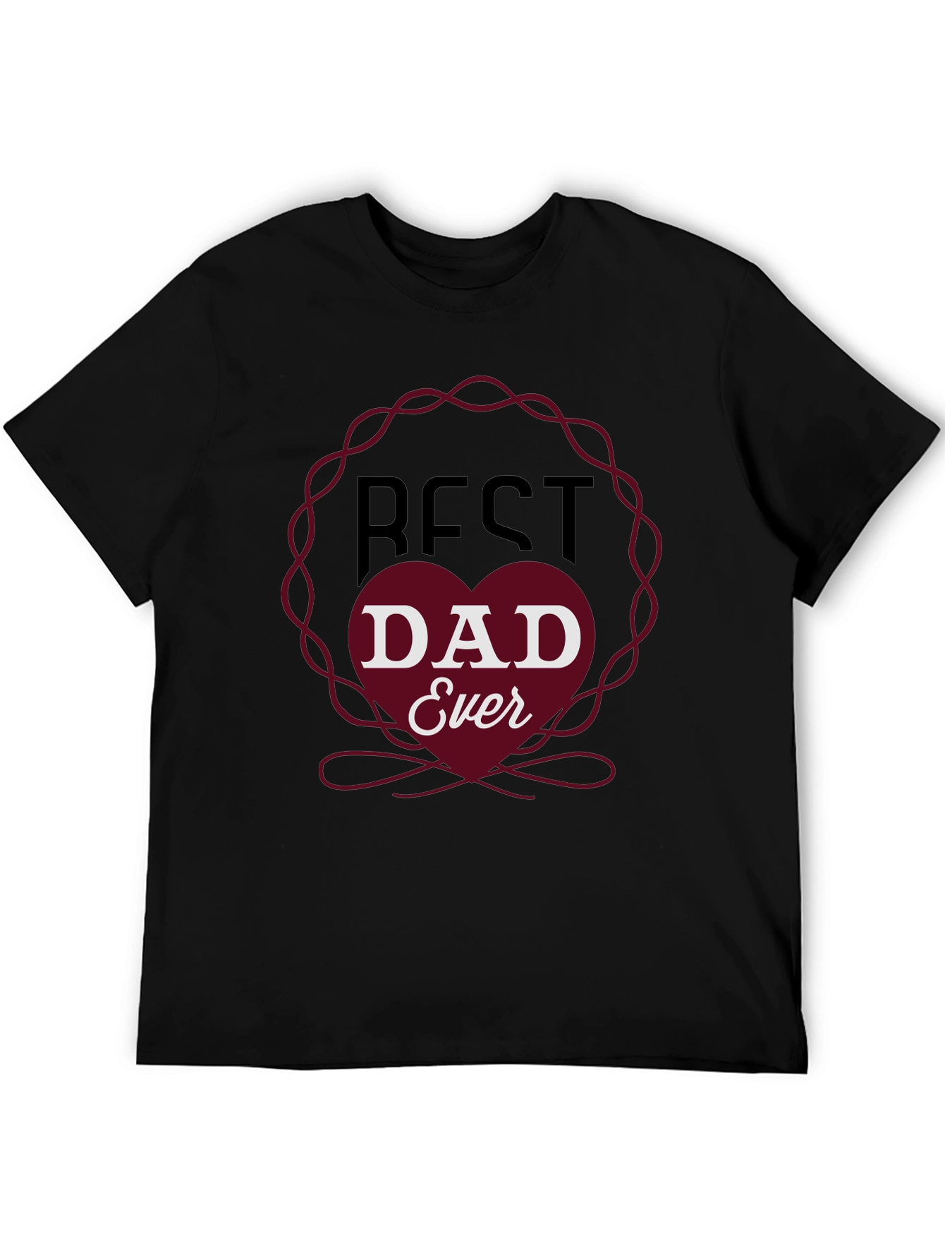Black Best Dad Ever Graphic T-Shirt - Father's Day Gift view 5
