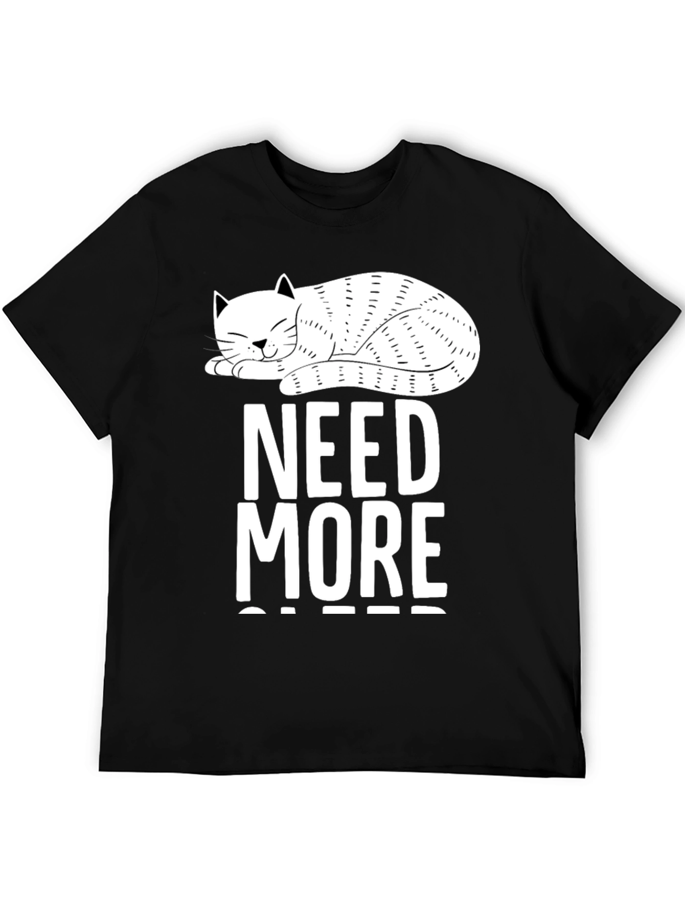 Black Need More Cats T-Shirt - Novelty Cat Lover Tee view 5