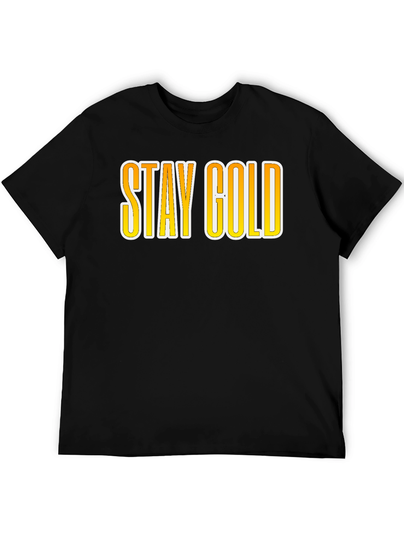 Black Stay Gold Graphic Tee - Classic Cool view 5