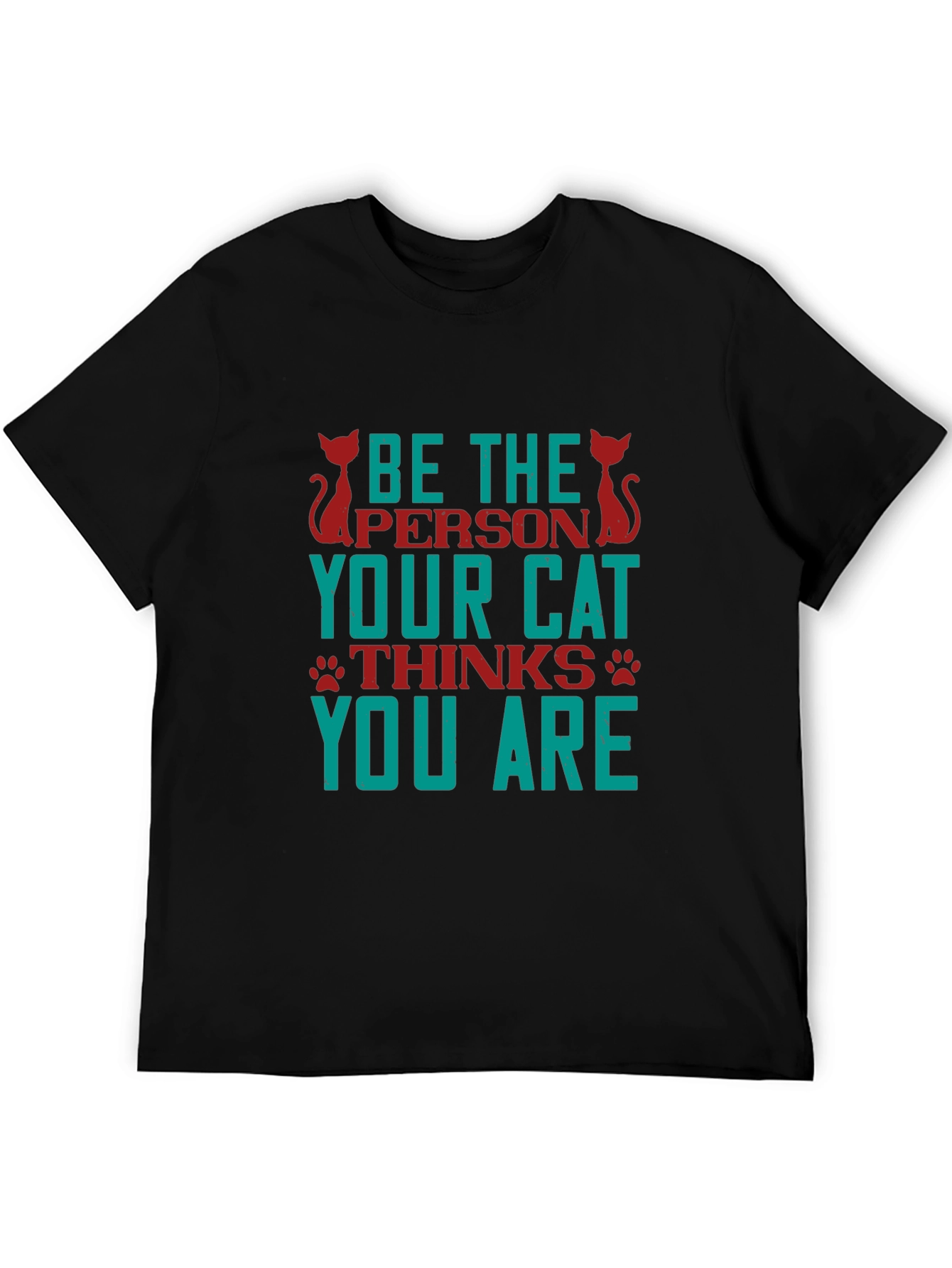 Black Be The Person Your Cat Thinks You Are T-Shirt view 5