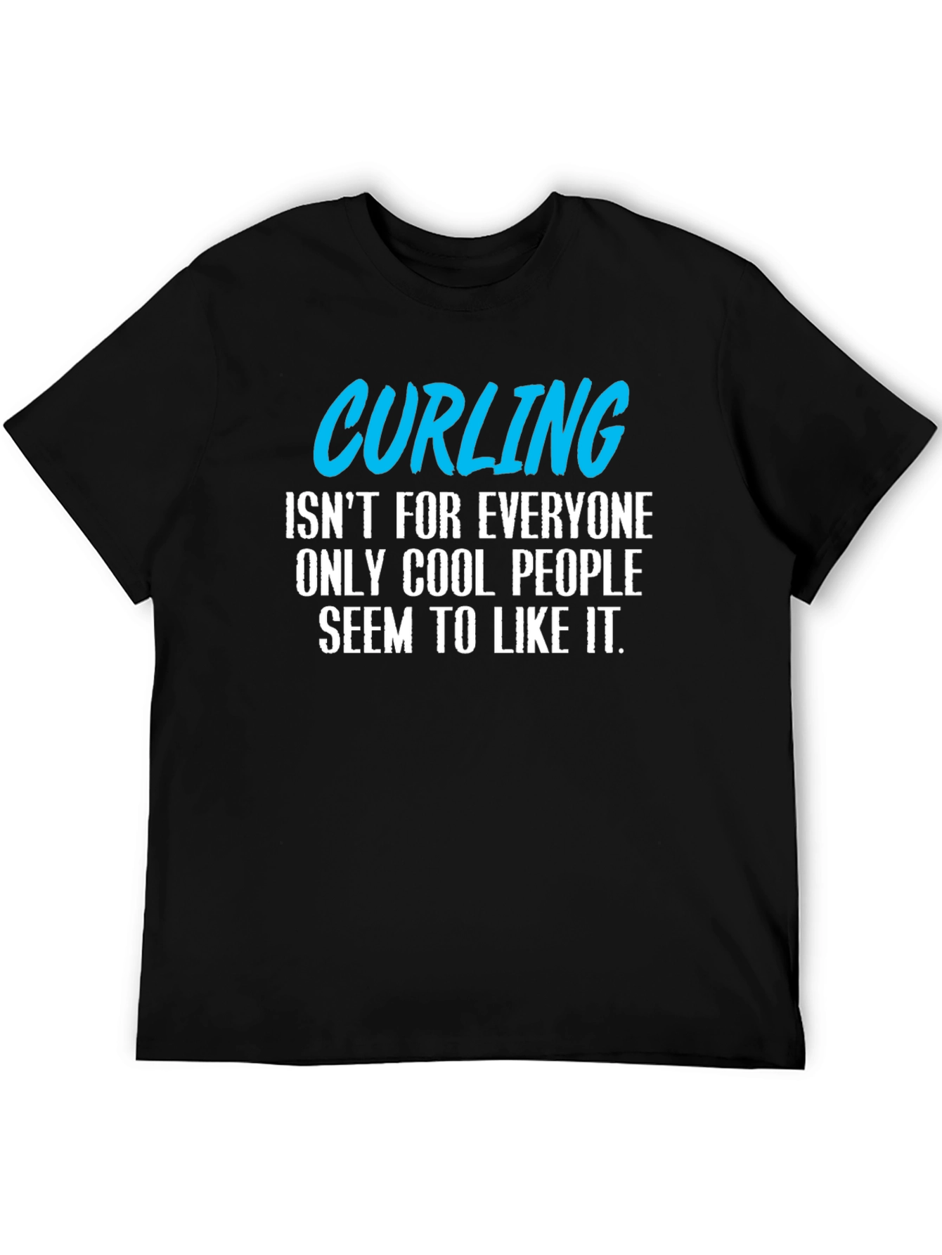 Black Cool People Curling T-Shirt view 5