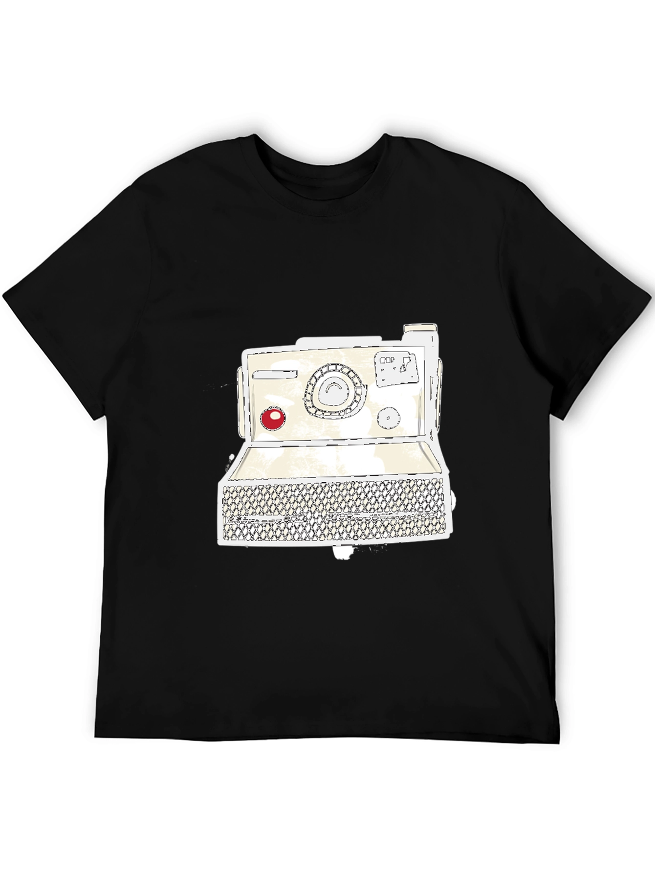 Black Vintage Camera Graphic Tee - Retro Style view 5