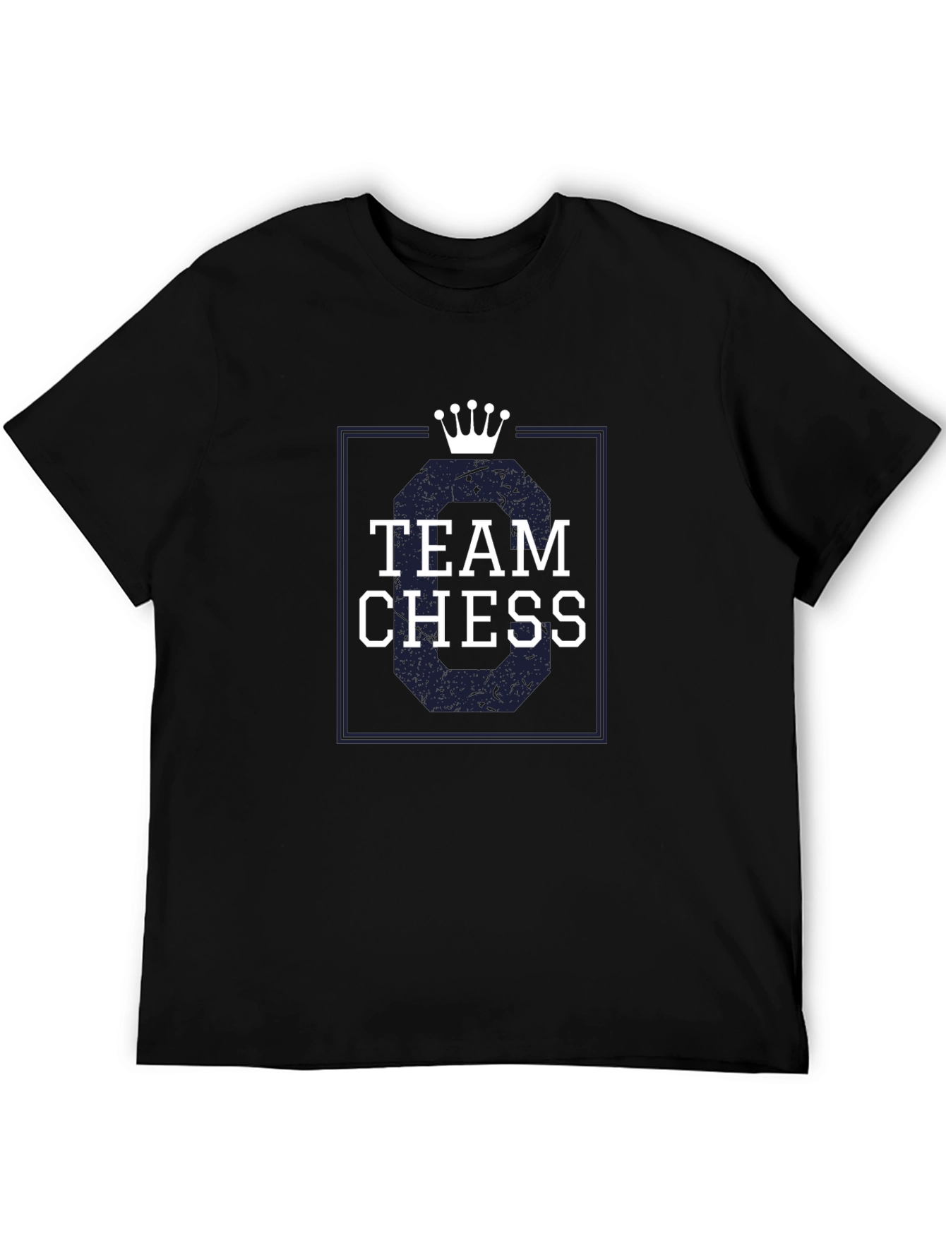 Black Team Chess Crown Graphic T-Shirt view 5