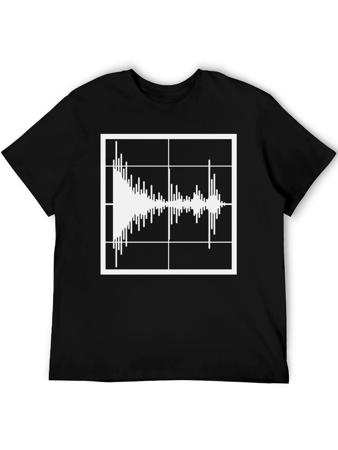 Black Sound Wave Black Graphic Tee Shirt view 5