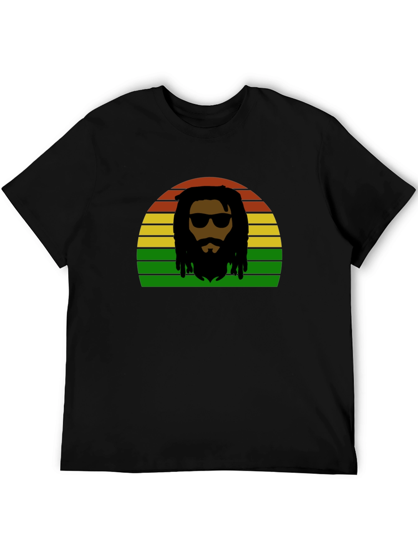 Rasta Man Retro Sunset T-Shirt - Reggae Vibes - 5