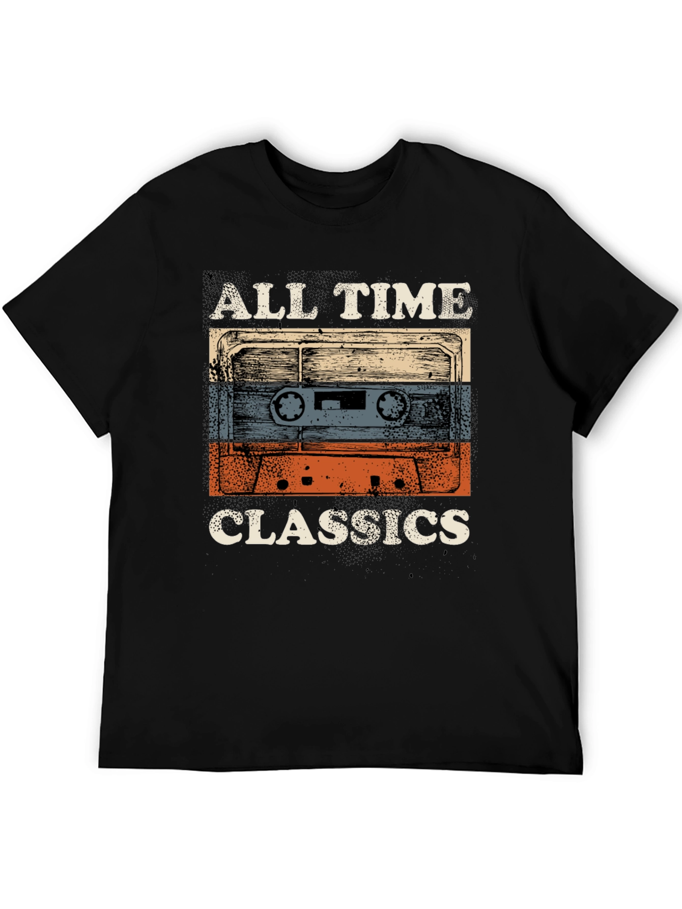 Black Vintage Cassette Tape Graphic Tee view 5