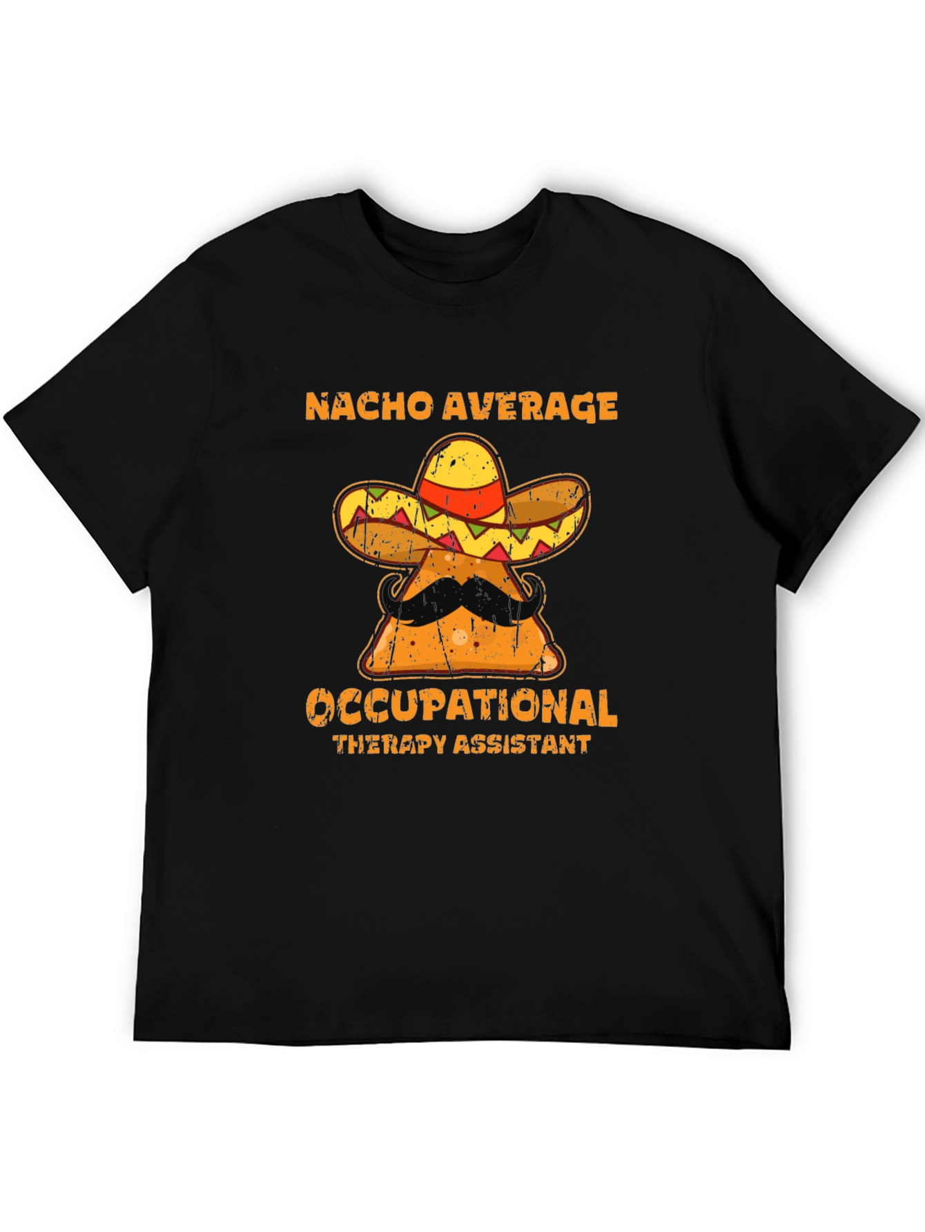 Black Nacho Average Occupational Therapy Assistant T-Shirt view 5